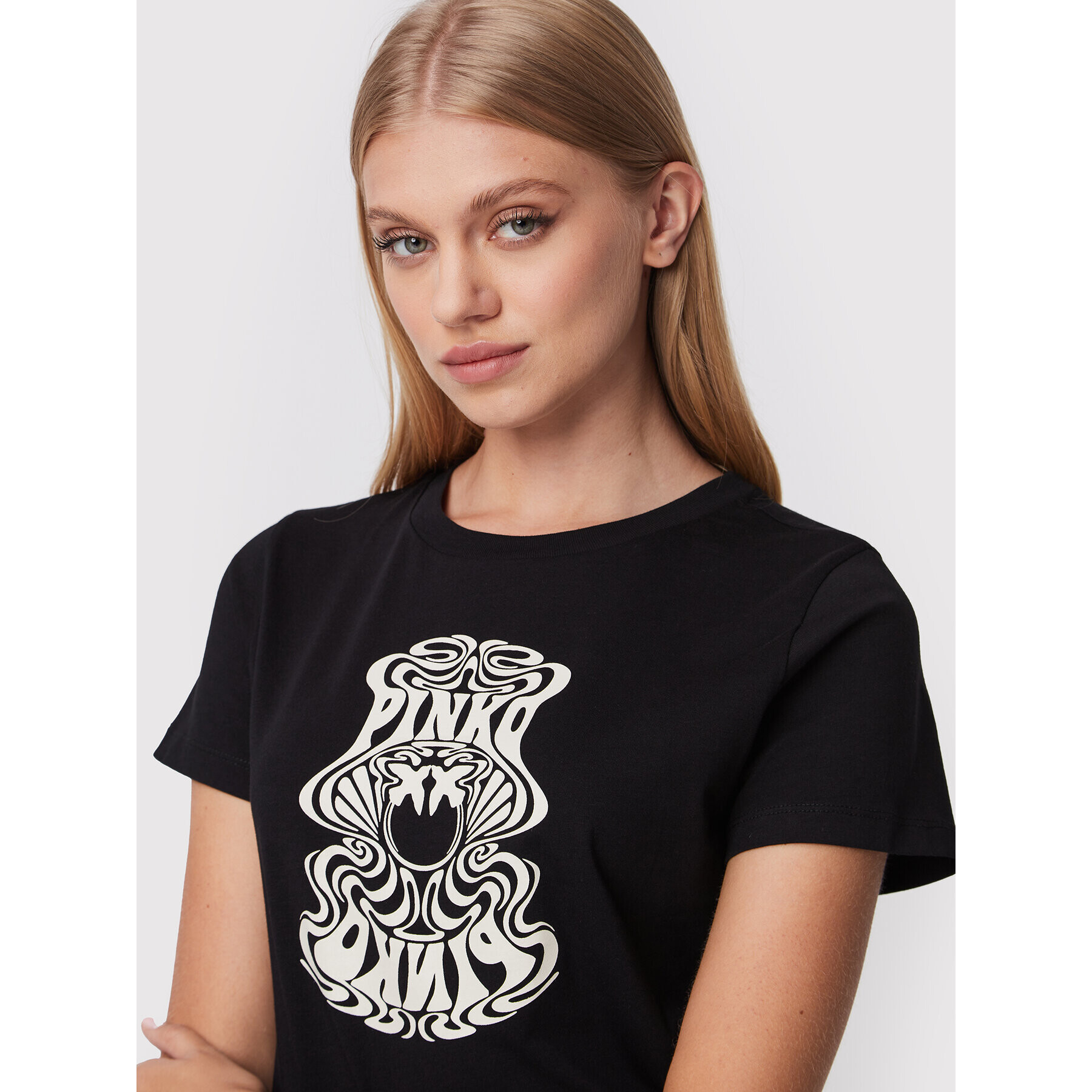 Pinko Тишърт Acquasparta 3 1G186J Y6K7 Черен Regular Fit - Pepit.bg