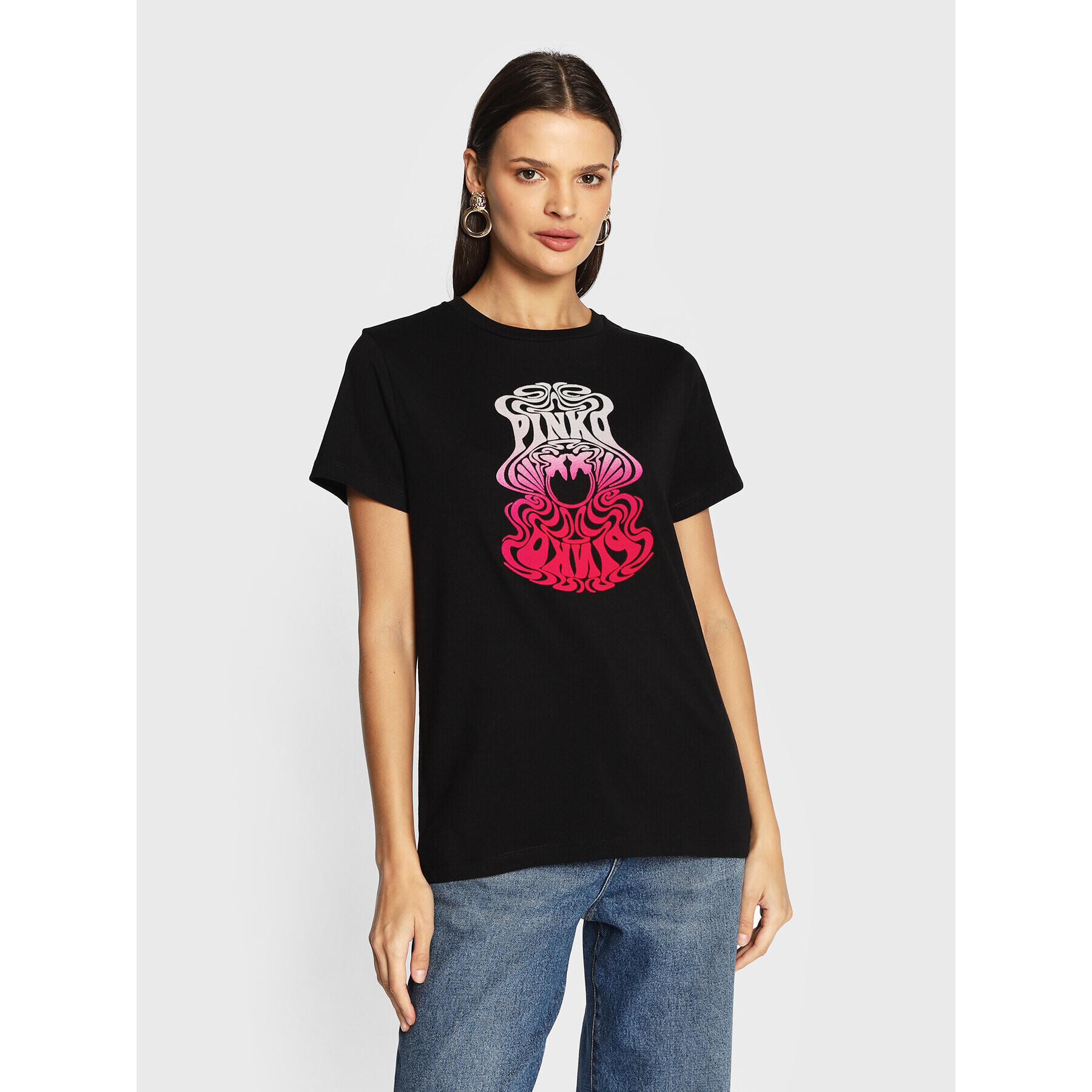 Pinko Тишърт Acquasparta 4 1G186Z Y6K7 Черен Regular Fit - Pepit.bg