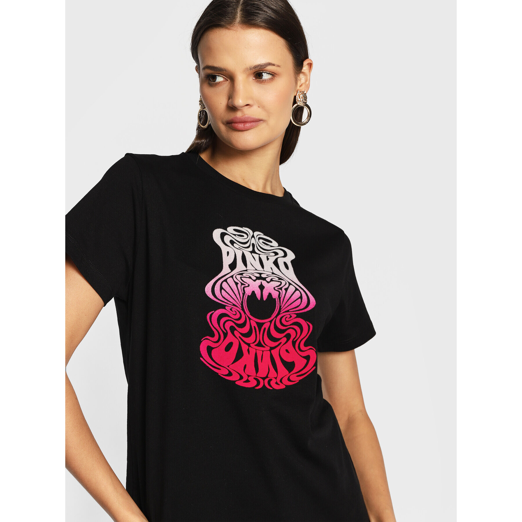 Pinko Тишърт Acquasparta 4 1G186Z Y6K7 Черен Regular Fit - Pepit.bg
