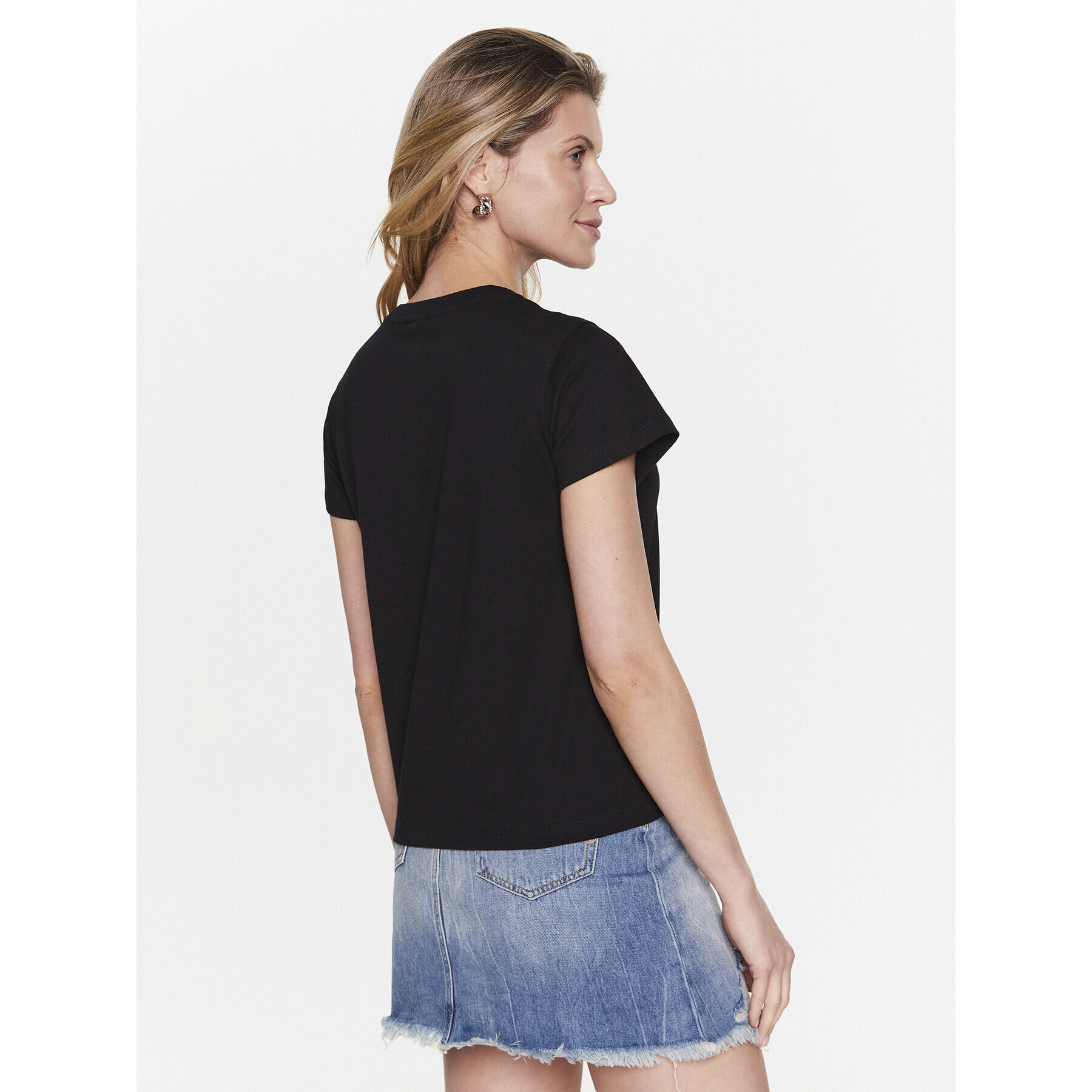 Pinko Тишърт Basico 100373 A0KP Черен Regular Fit - Pepit.bg