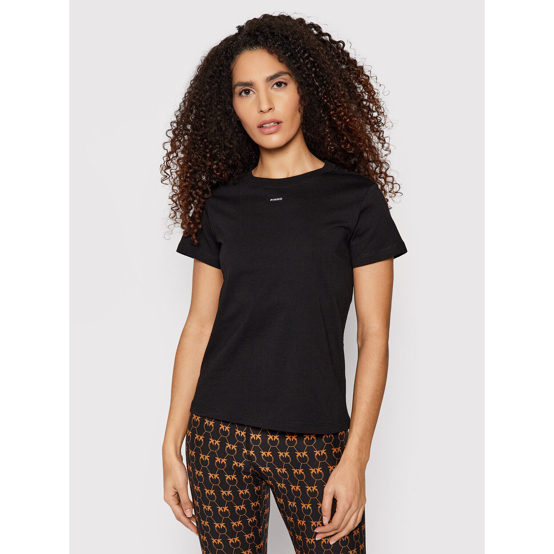 Pinko Тишърт Basico 3 1G173G Y7XK Черен Regular Fit - Pepit.bg