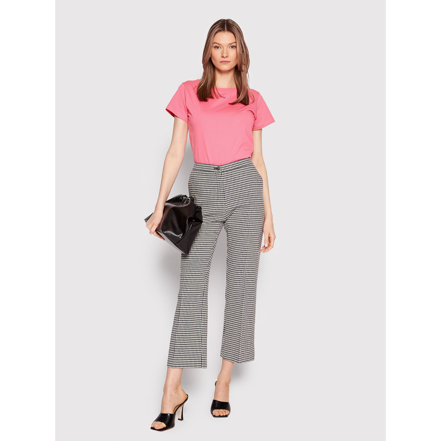Pinko Тишърт Basico 3 1G173G Y7XK Розов Regular Fit - Pepit.bg
