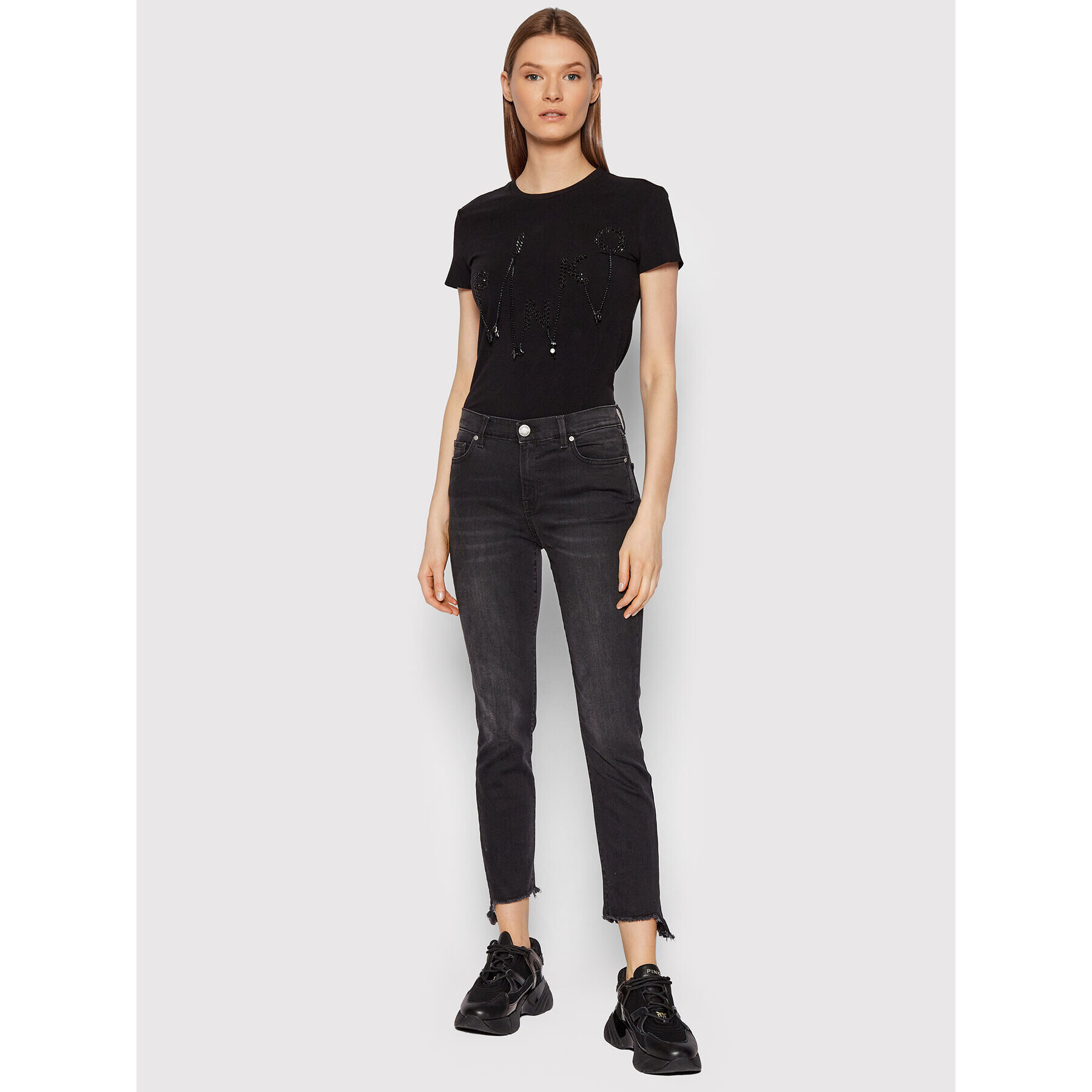 Pinko Тишърт Daiano 1G170G Y89G Черен Regular Fit - Pepit.bg