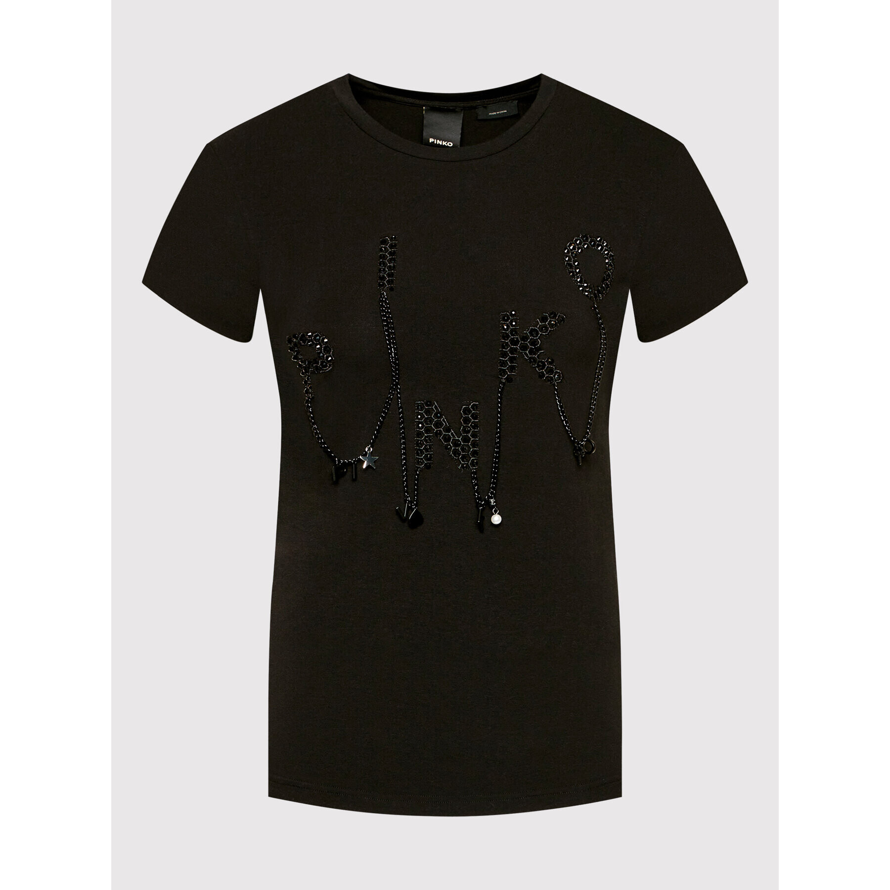 Pinko Тишърт Daiano 1G170G Y89G Черен Regular Fit - Pepit.bg