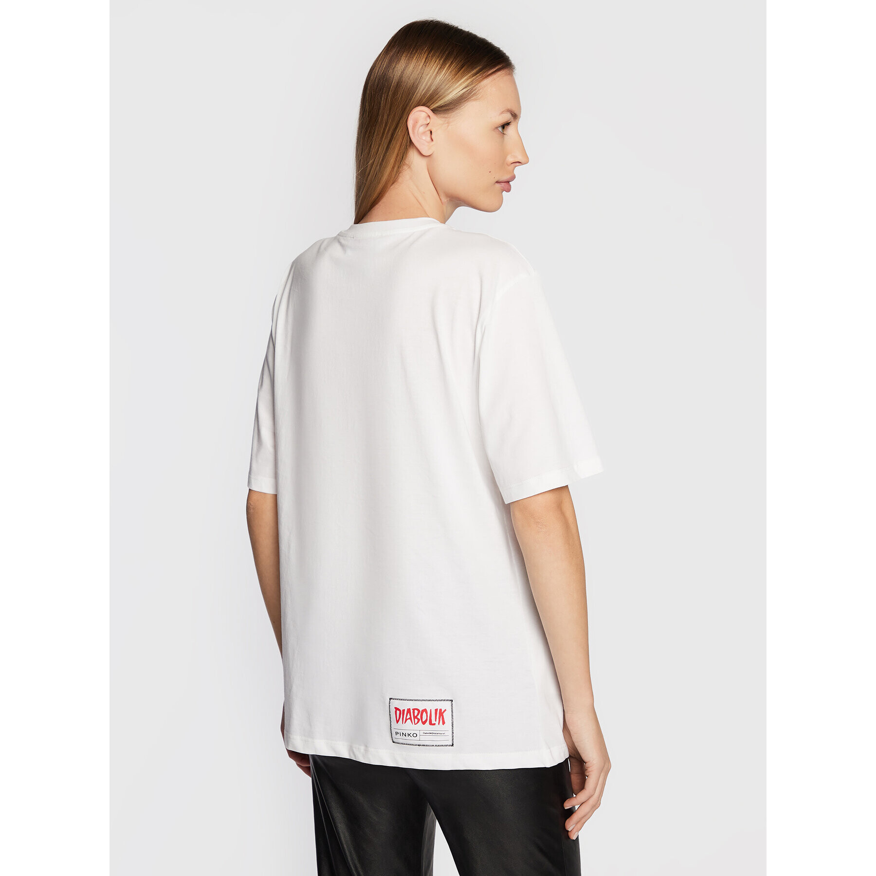 Pinko Тишърт DIABOLIK Fabiola 1L1099 Y5SN Бял Regular Fit - Pepit.bg