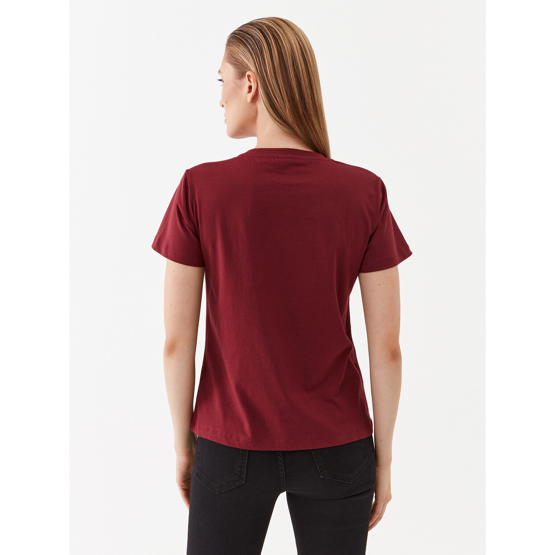 Pinko Тишърт Quentin 100535 A15D Бордо Regular Fit - Pepit.bg