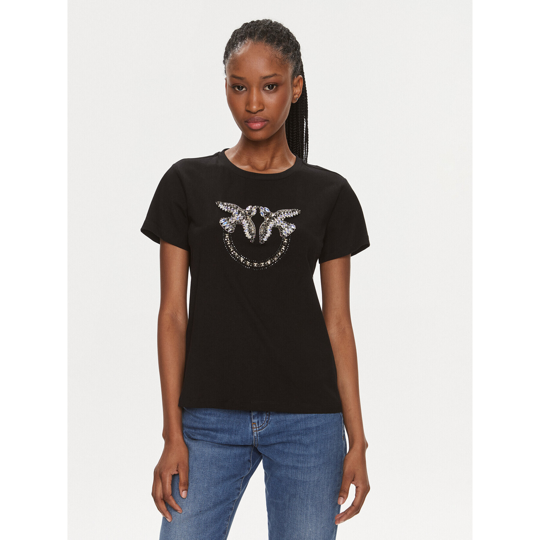 Pinko Тишърт Quentin 100535 A1R7 Черен Regular Fit - Pepit.bg