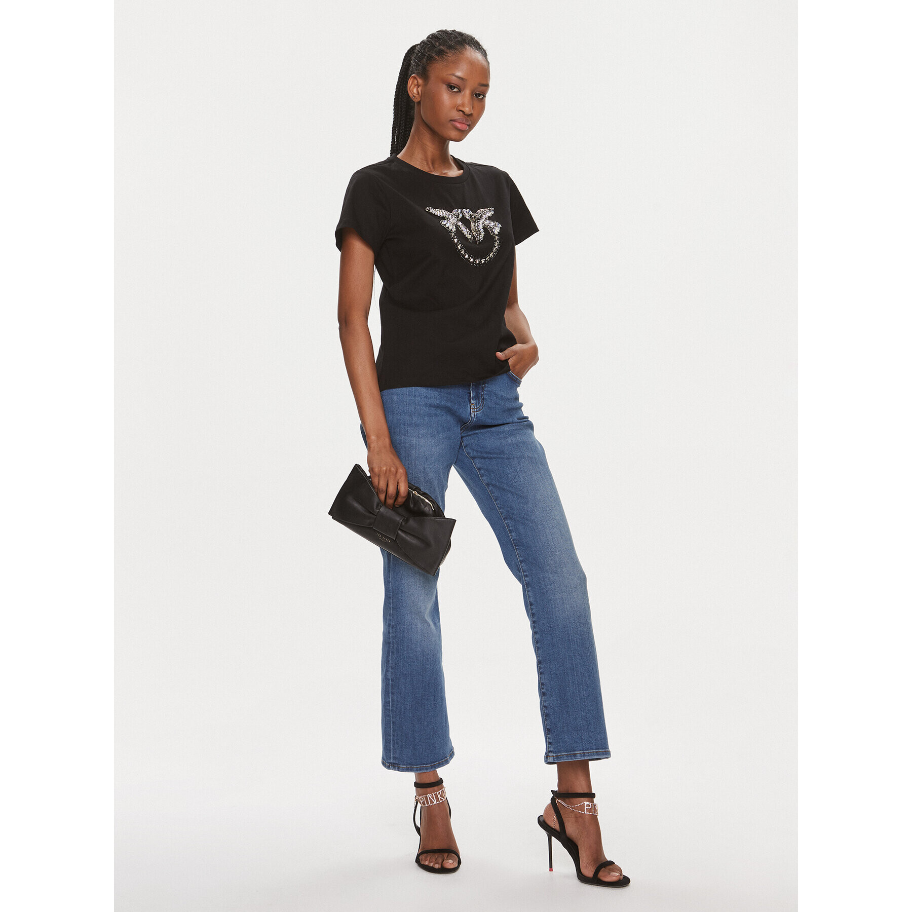 Pinko Тишърт Quentin 100535 A1R7 Черен Regular Fit - Pepit.bg