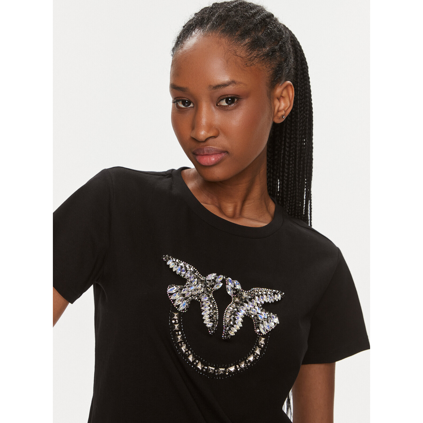 Pinko Тишърт Quentin 100535 A1R7 Черен Regular Fit - Pepit.bg