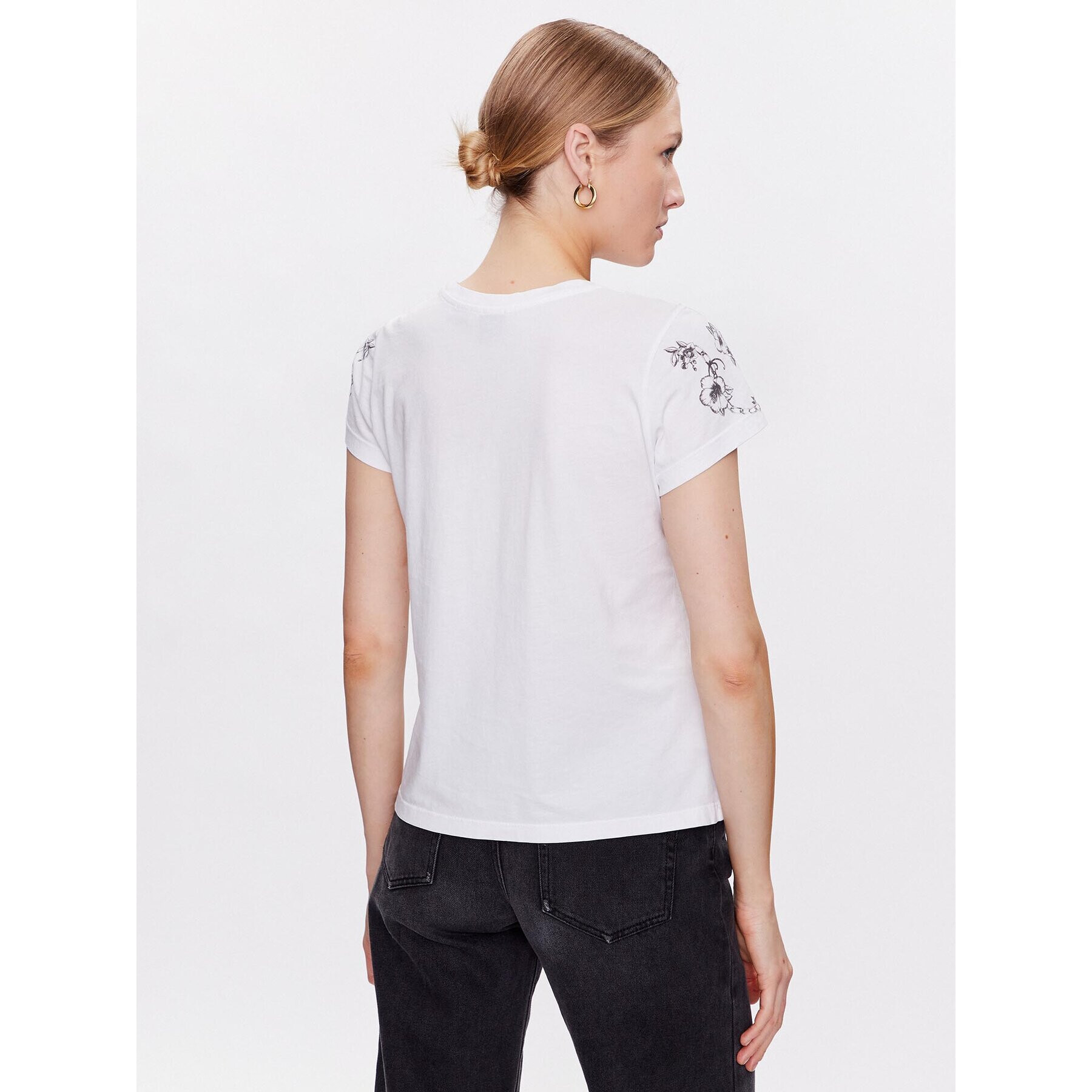 Pinko Тишърт Tematico 101164 A0V2 Бял Regular Fit - Pepit.bg