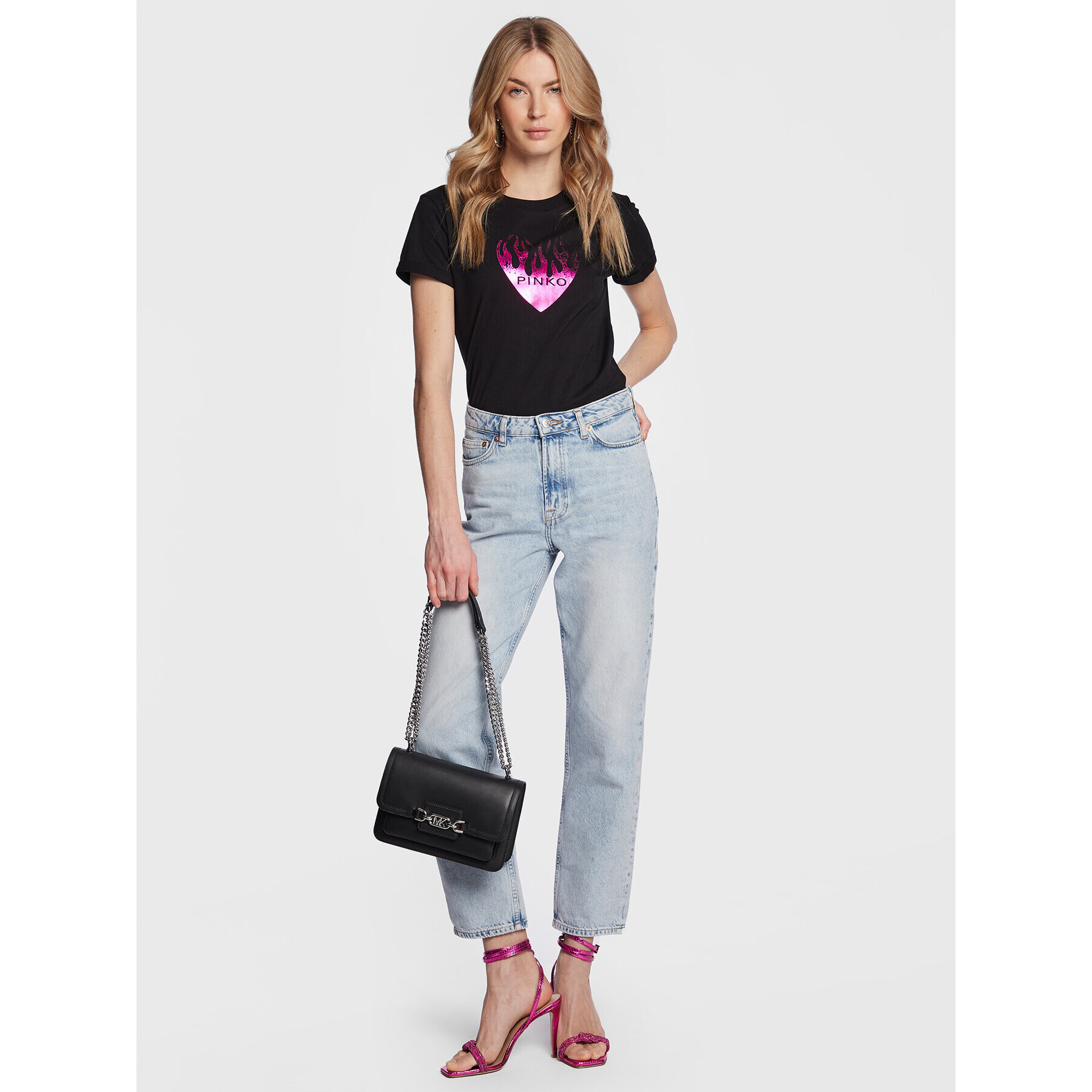 Pinko Тишърт Tolmezzo 100783 A0PR Черен Regular Fit - Pepit.bg