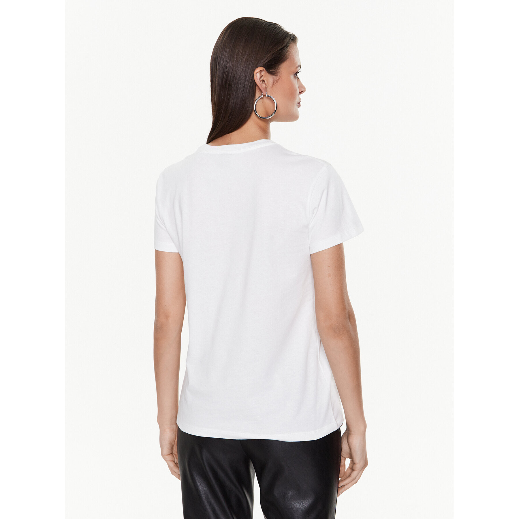 Pinko Тишърт Trapani 100789 A0PS Бял Regular Fit - Pepit.bg