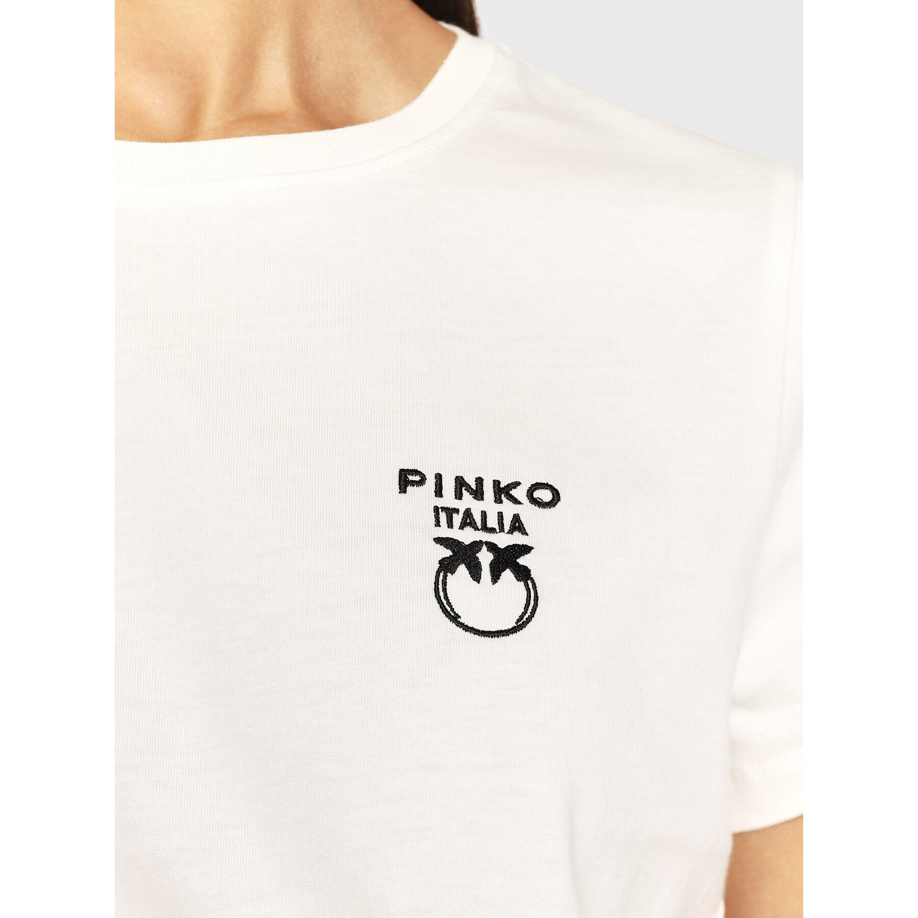 Pinko Тишърт Treviglio 1G17W8 Y7XK Бял Regular Fit - Pepit.bg