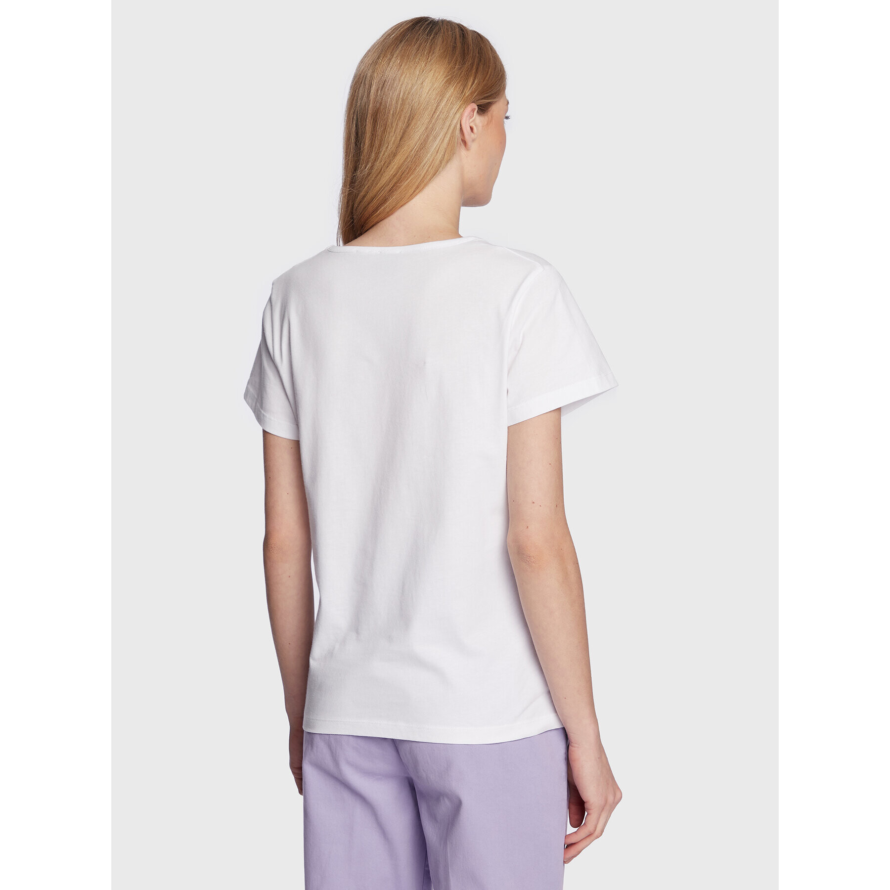 Pinko Тишърт Turbato 100372 A0U3 Бял Regular Fit - Pepit.bg