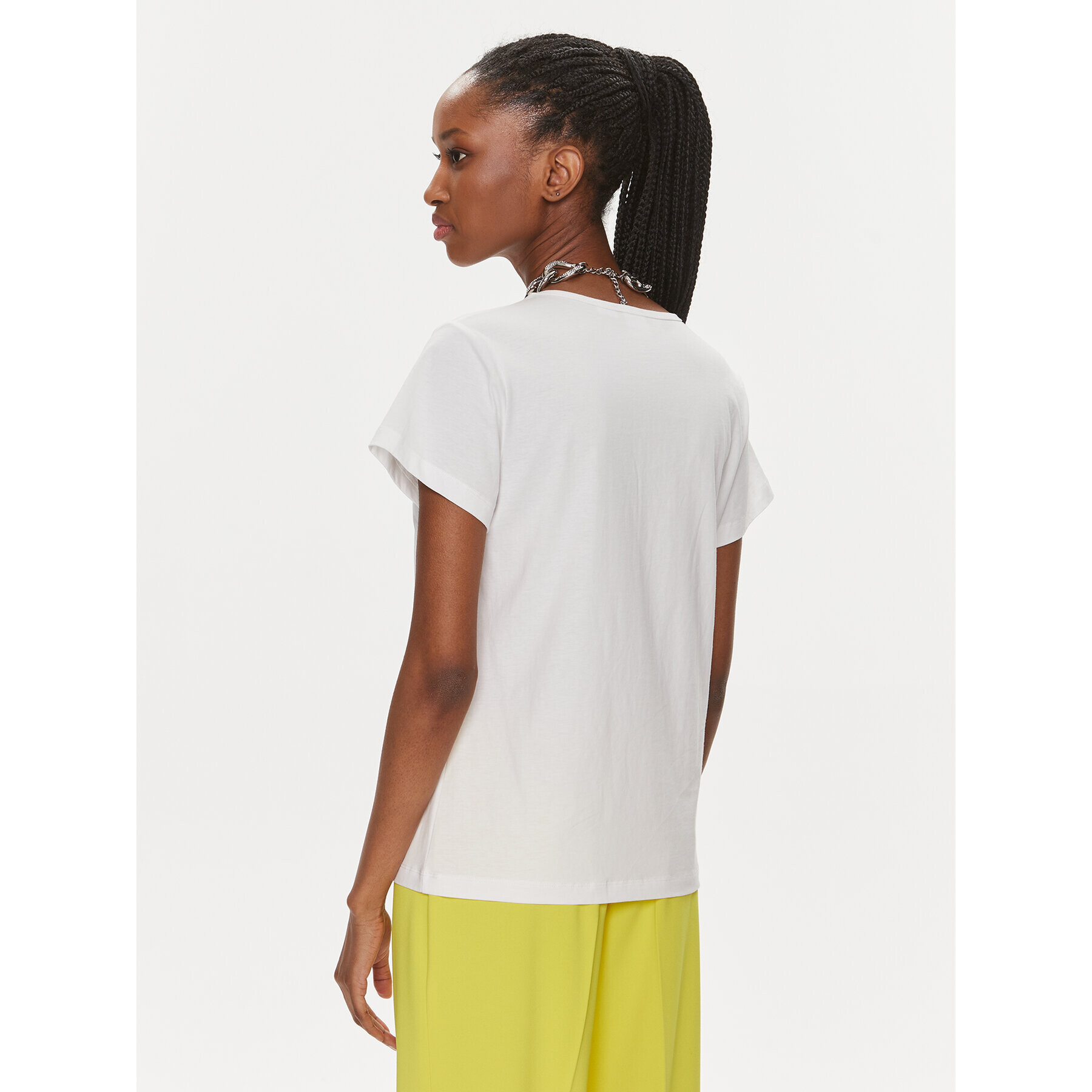 Pinko Тишърт Turbato 100372 A1R7 Бял Regular Fit - Pepit.bg