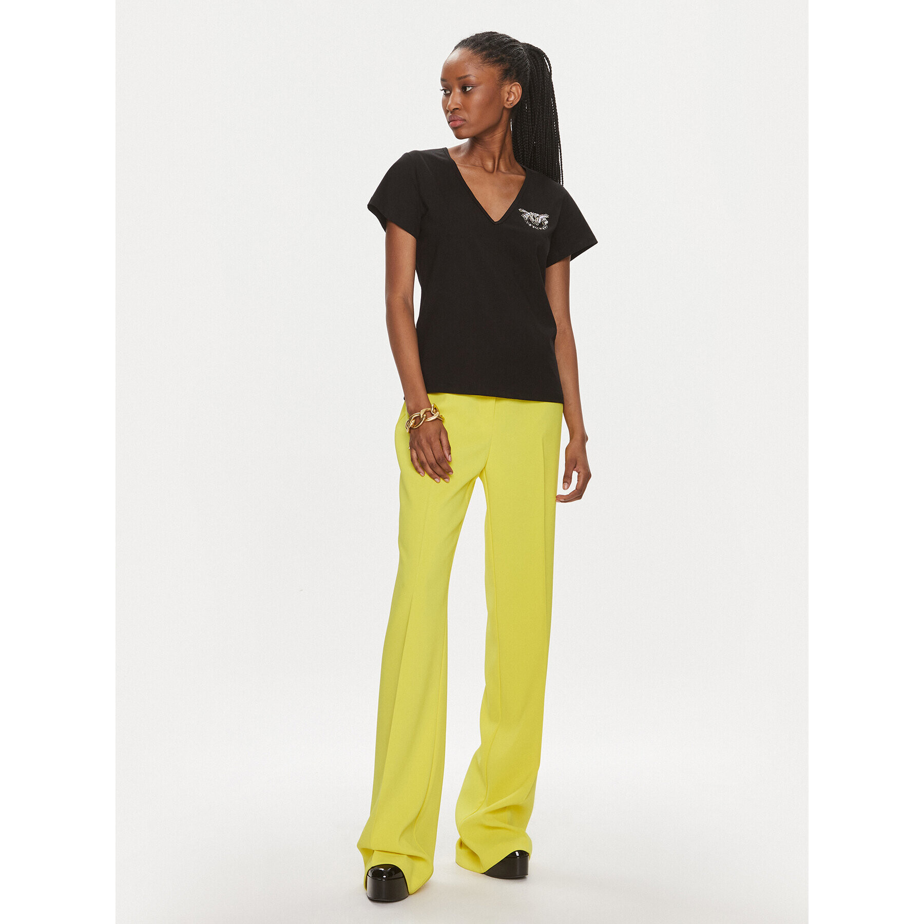 Pinko Тишърт Turbato 100372 A1R7 Черен Regular Fit - Pepit.bg