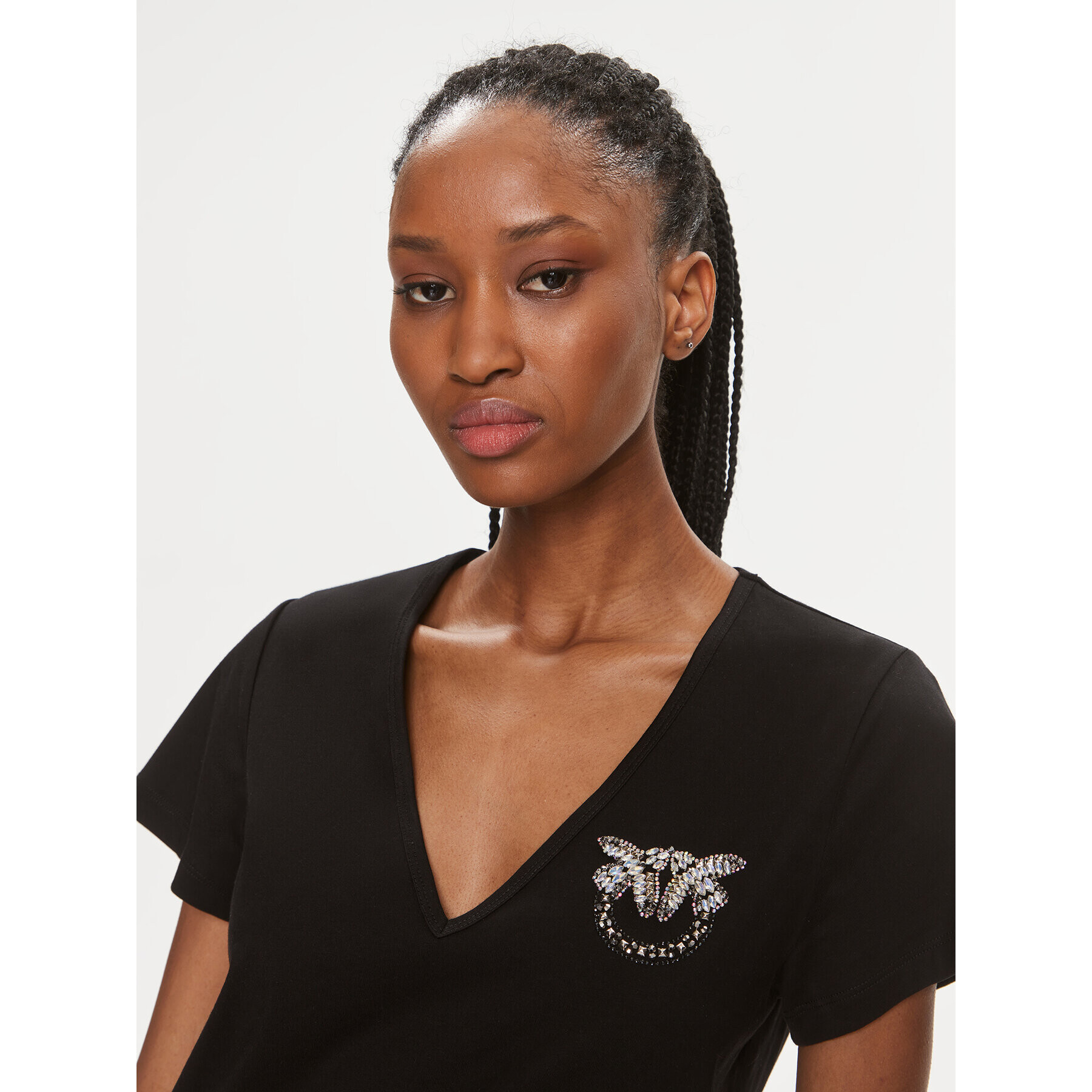 Pinko Тишърт Turbato 100372 A1R7 Черен Regular Fit - Pepit.bg