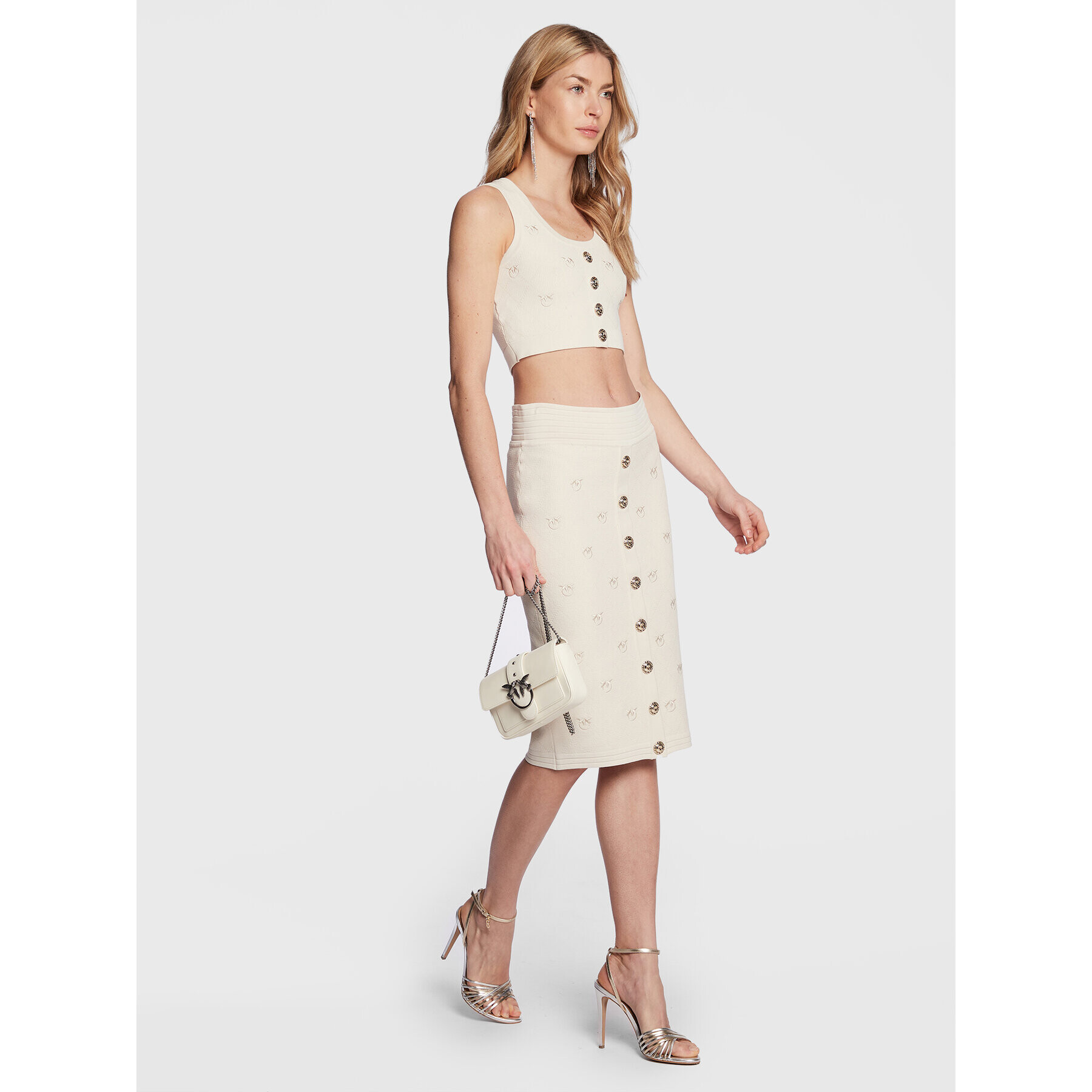 Pinko топ 100148 A0HW Бежов Regular Fit - Pepit.bg