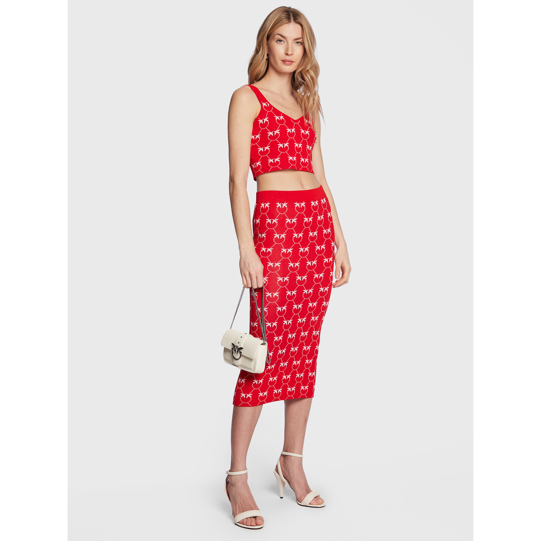 Pinko топ 100210 A0IS Червен Slim Fit - Pepit.bg
