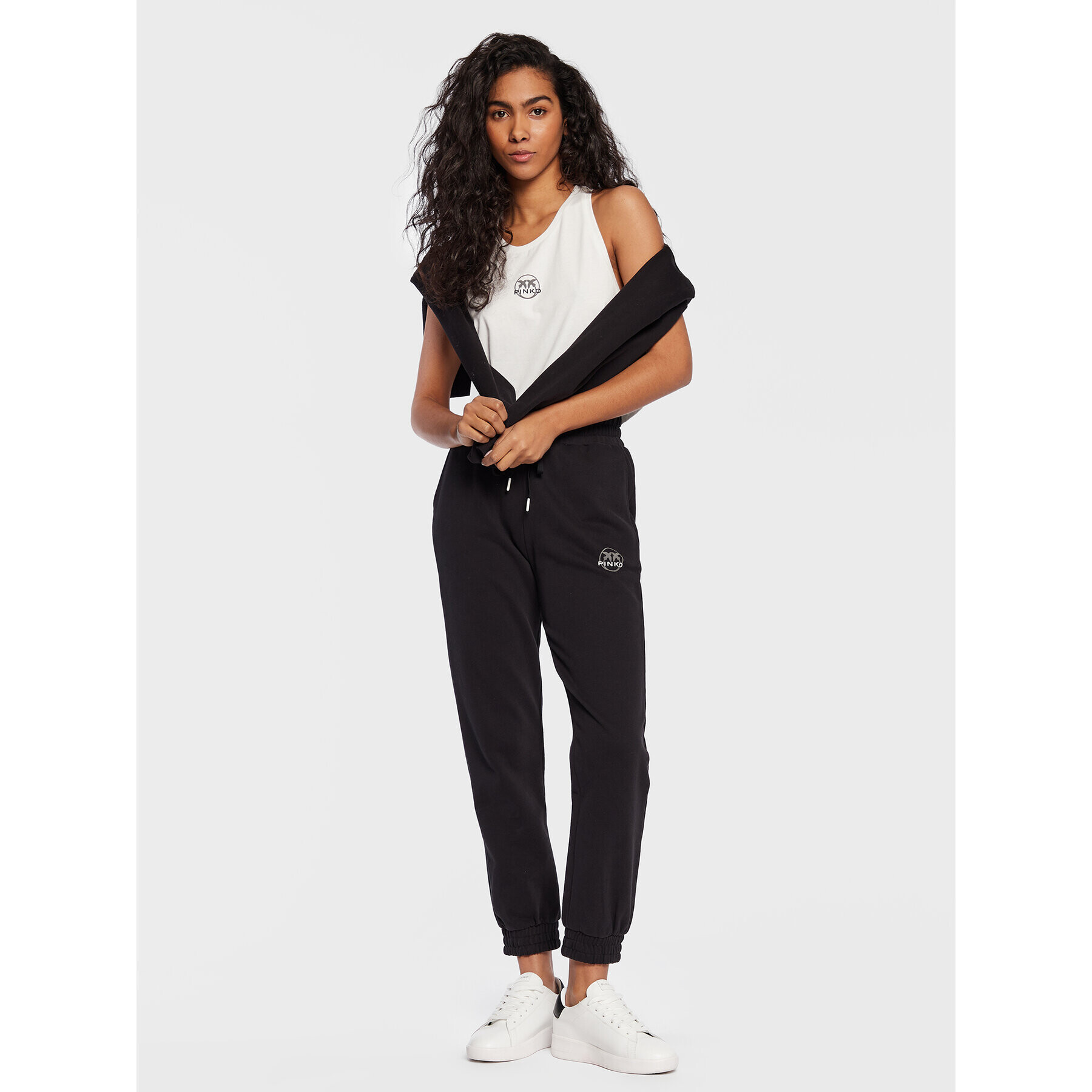 Pinko топ 100658 A0KO Бял Relaxed Fit - Pepit.bg