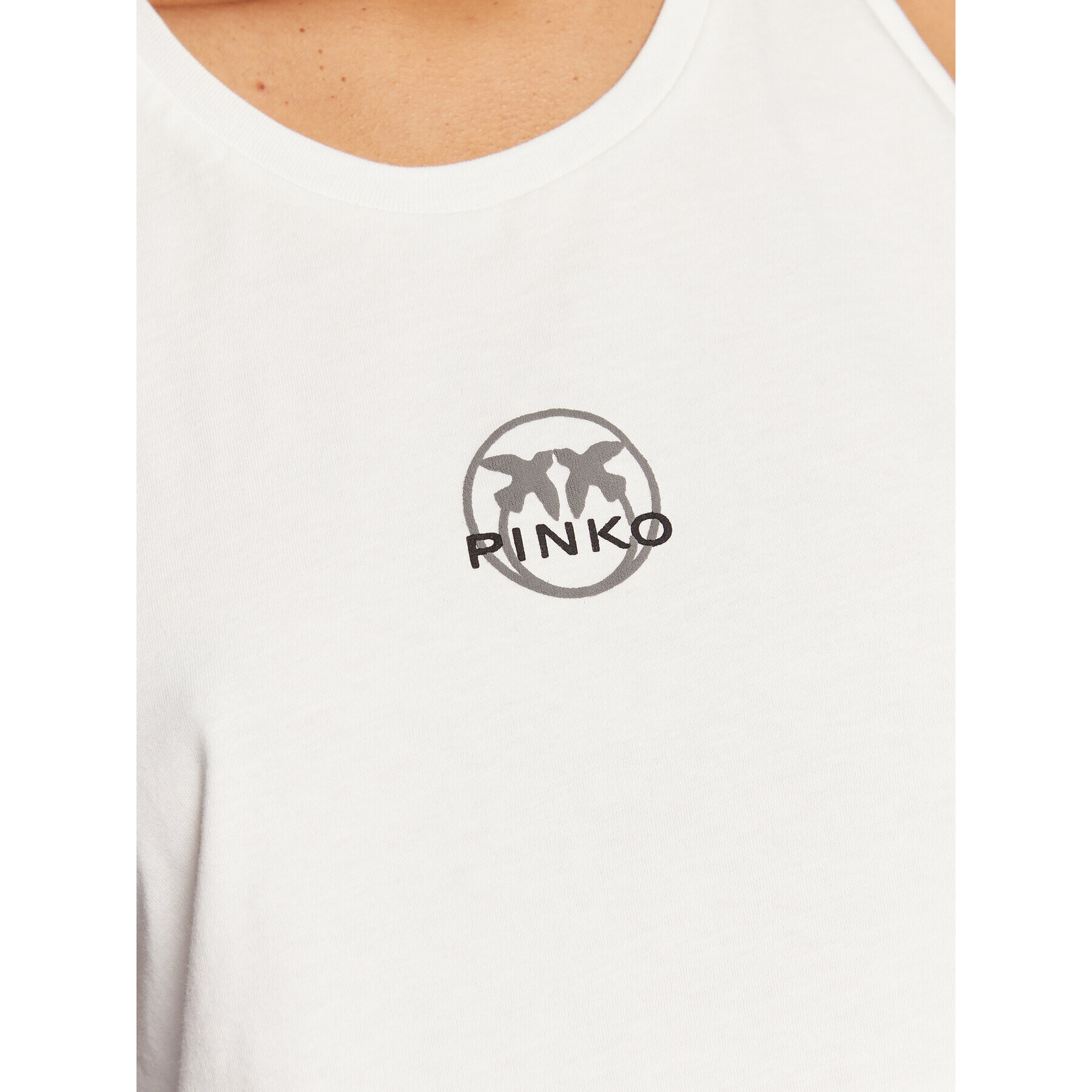 Pinko топ 100658 A0KO Бял Relaxed Fit - Pepit.bg