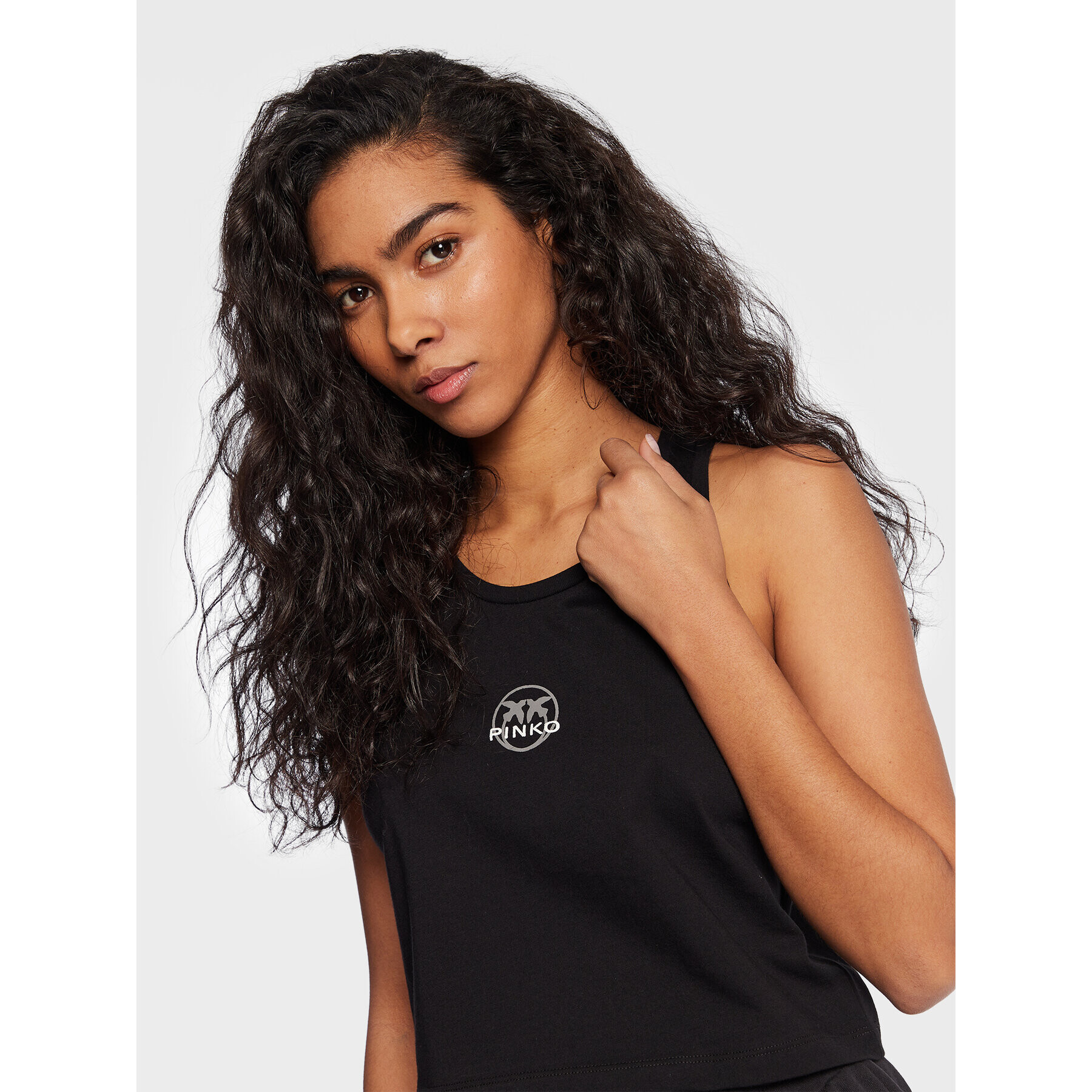 Pinko топ 100658 A0KO Черен Relaxed Fit - Pepit.bg