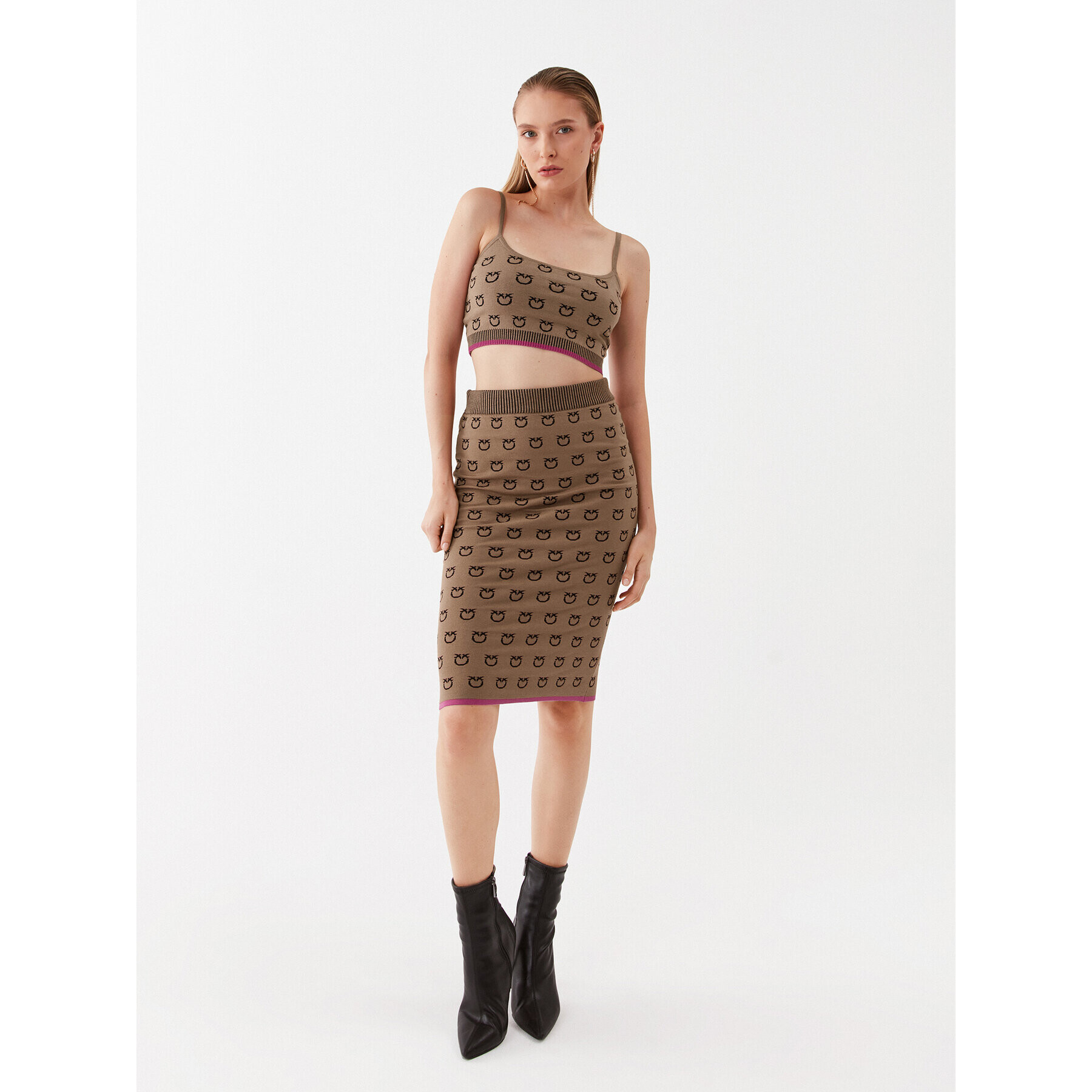 Pinko топ 101564 A112 Бежов Slim Fit - Pepit.bg