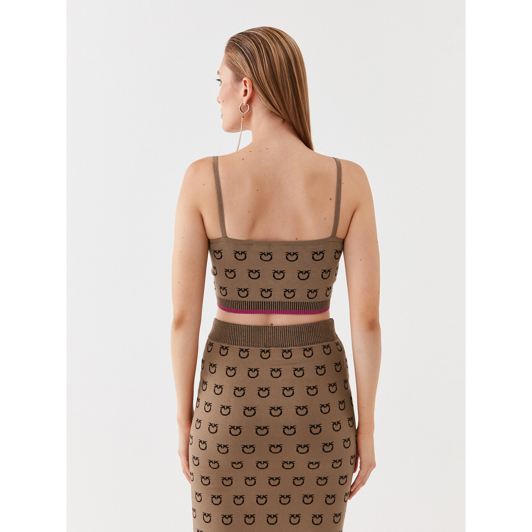 Pinko топ 101564 A112 Бежов Slim Fit - Pepit.bg