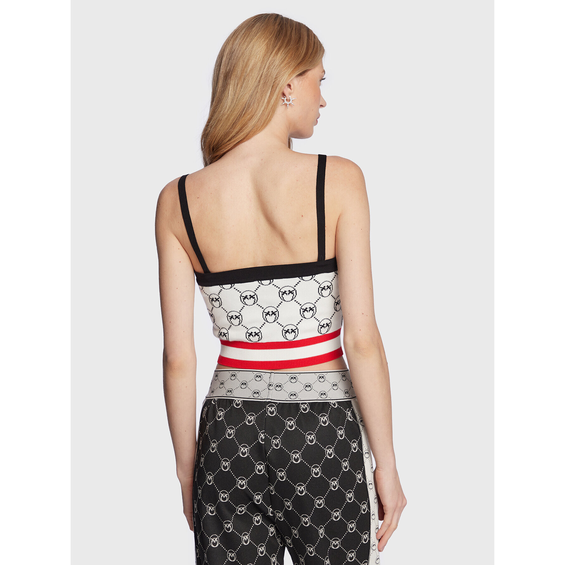 Pinko топ Alluminio 100447 A0KS Бял Slim Fit - Pepit.bg