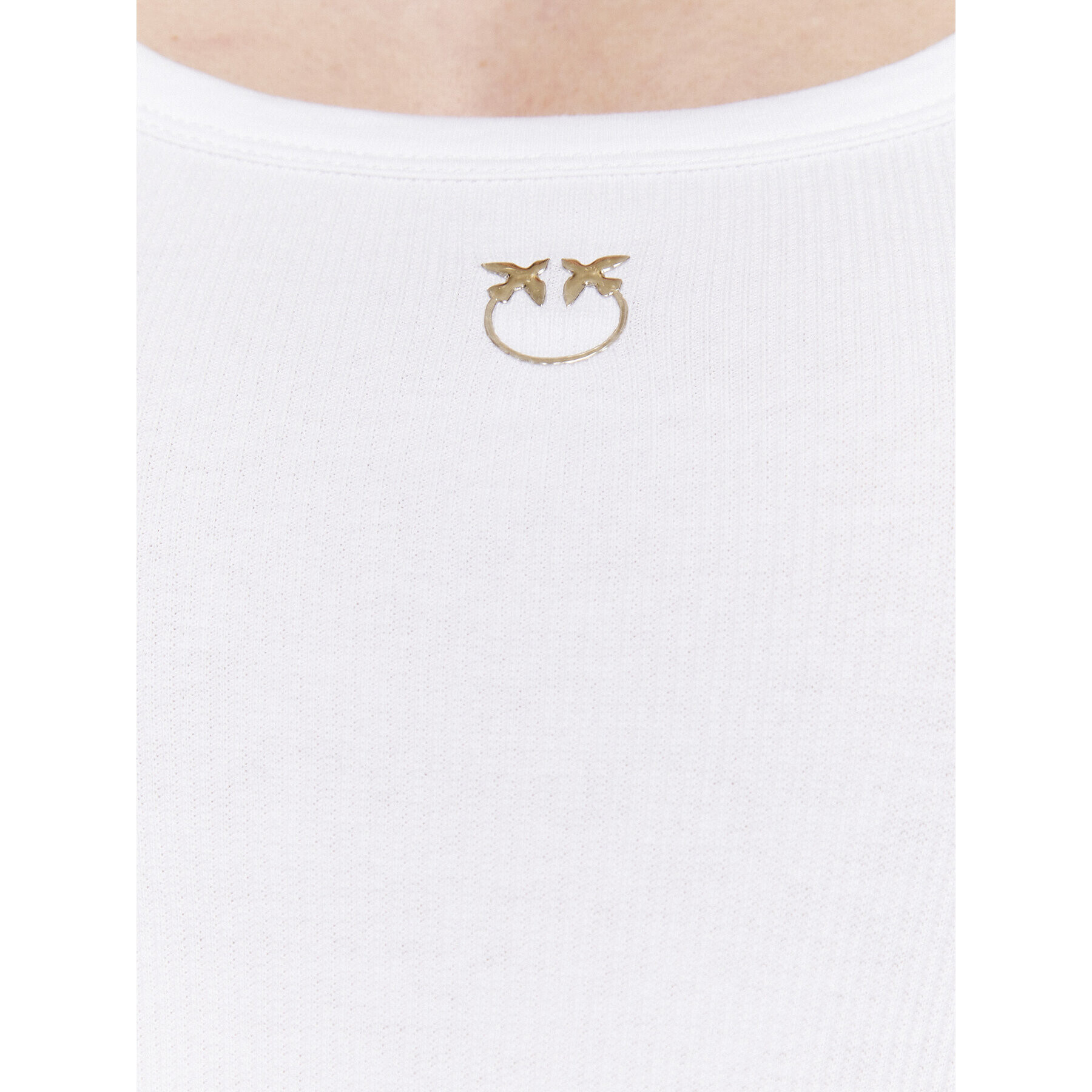 Pinko топ Calcolatore 100807 A0PU Бял Slim Fit - Pepit.bg