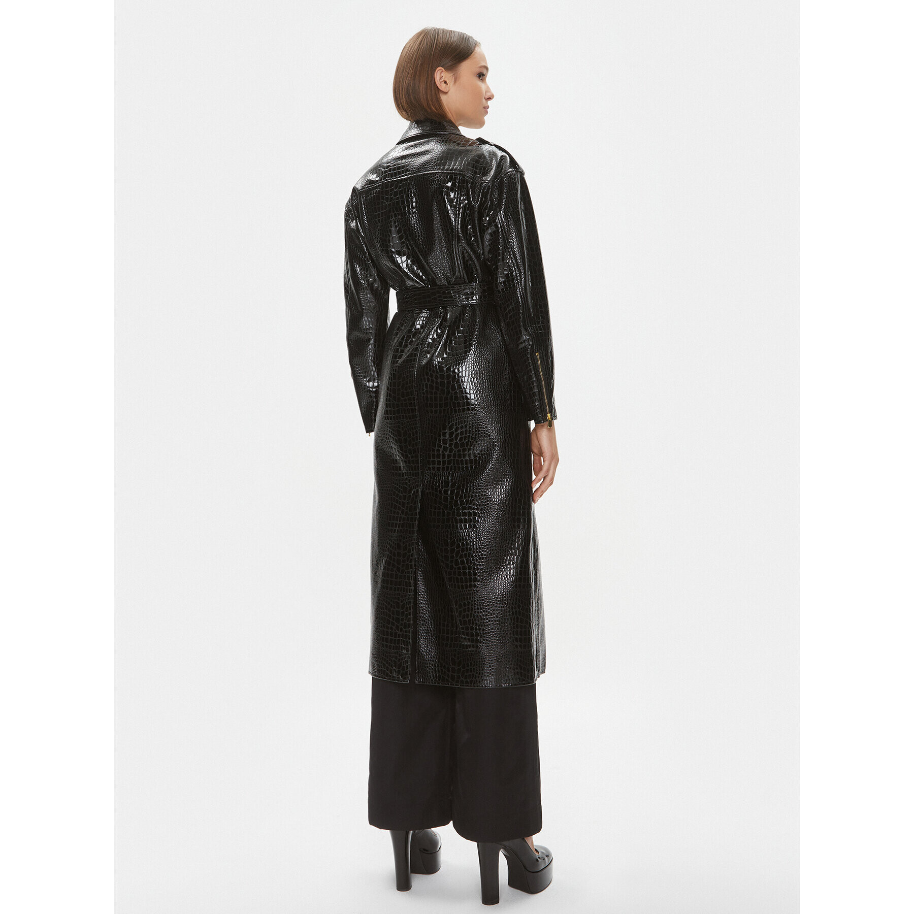 Pinko Тренч Trigun 102163 A1AT Черен Regular Fit - Pepit.bg