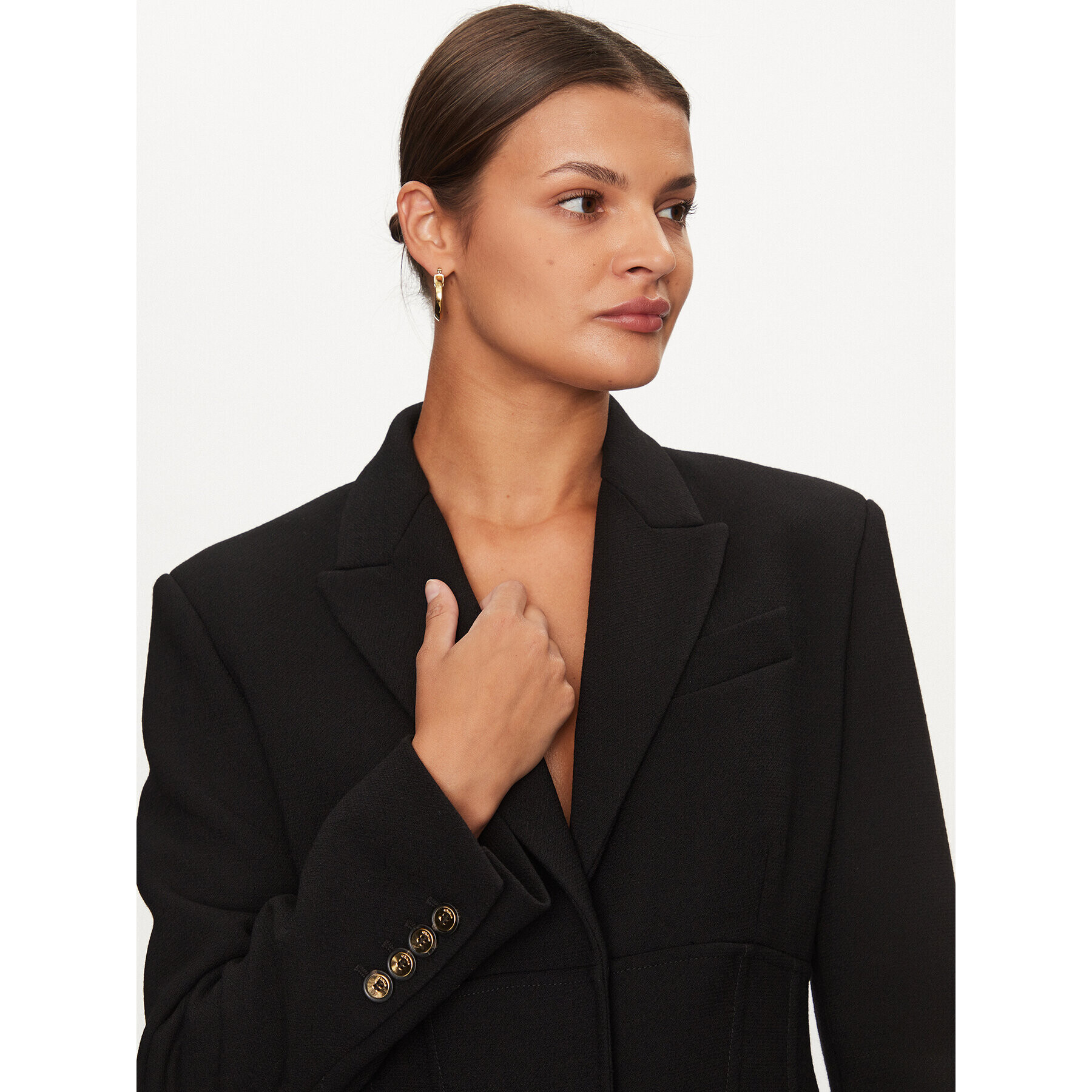 Pinko Вълнено палто Ethernet 101979 A07O Черен Regular Fit - Pepit.bg