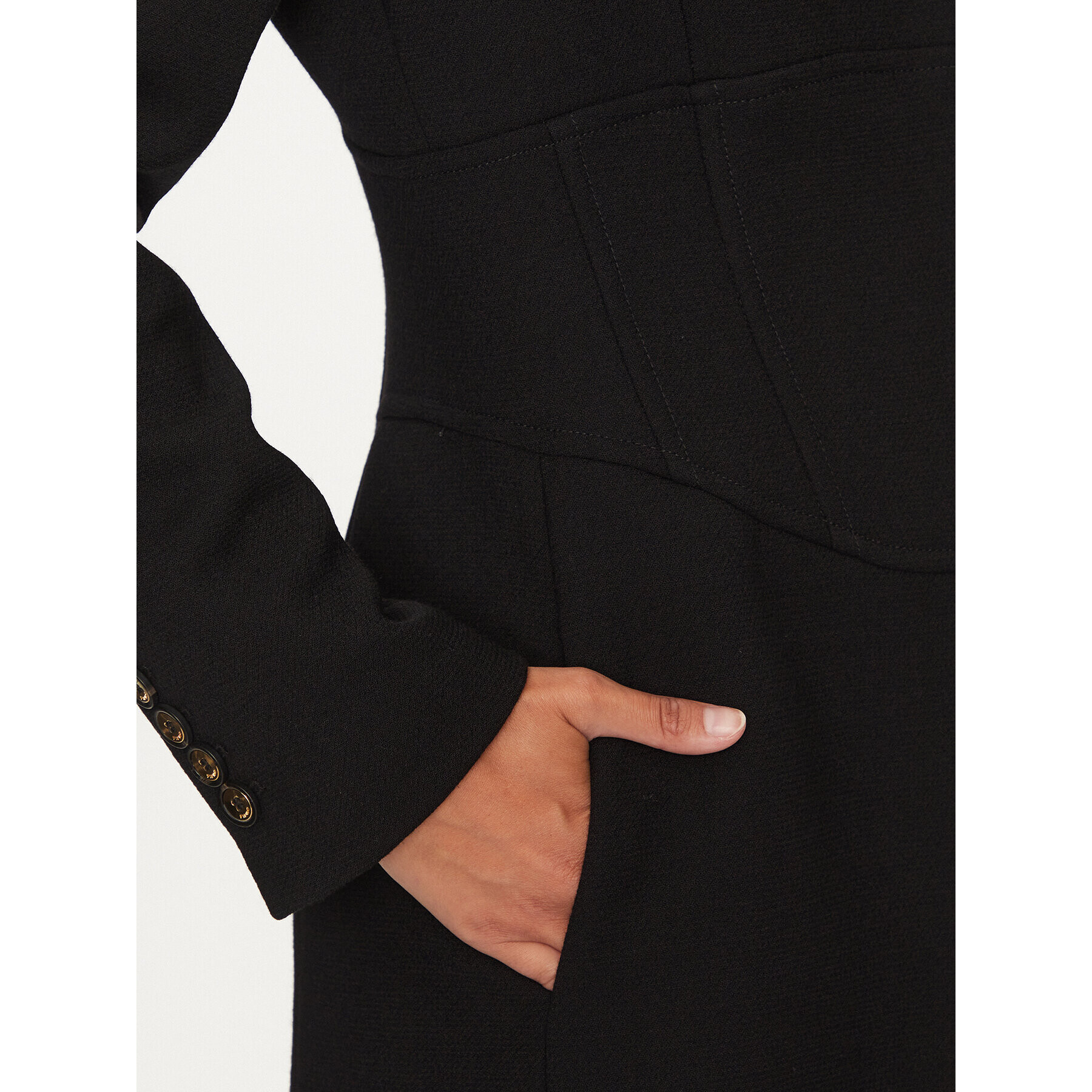 Pinko Вълнено палто Ethernet 101979 A07O Черен Regular Fit - Pepit.bg