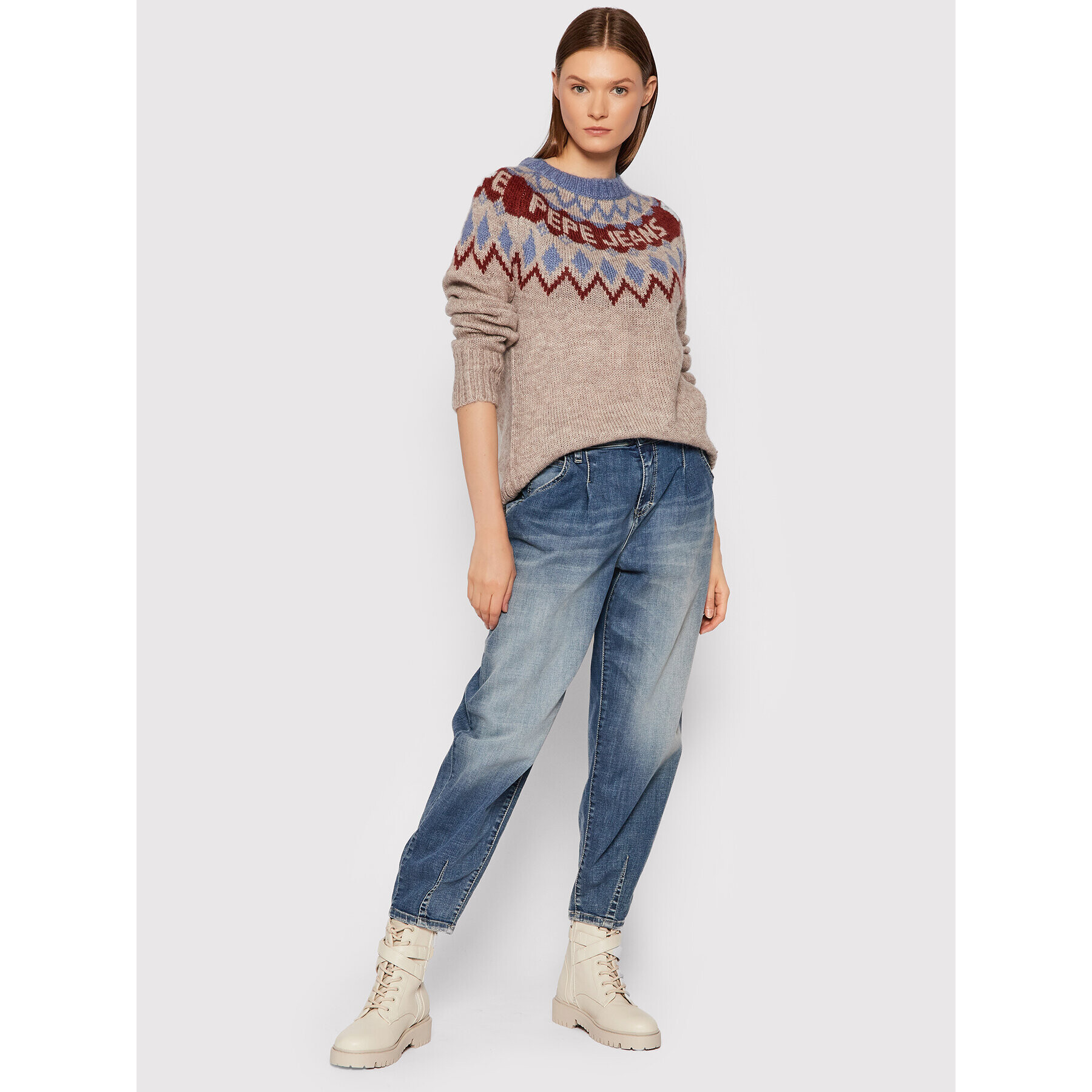 Please Дънки P0MMBQ2W4L Тъмносин Relaxed Fit - Pepit.bg