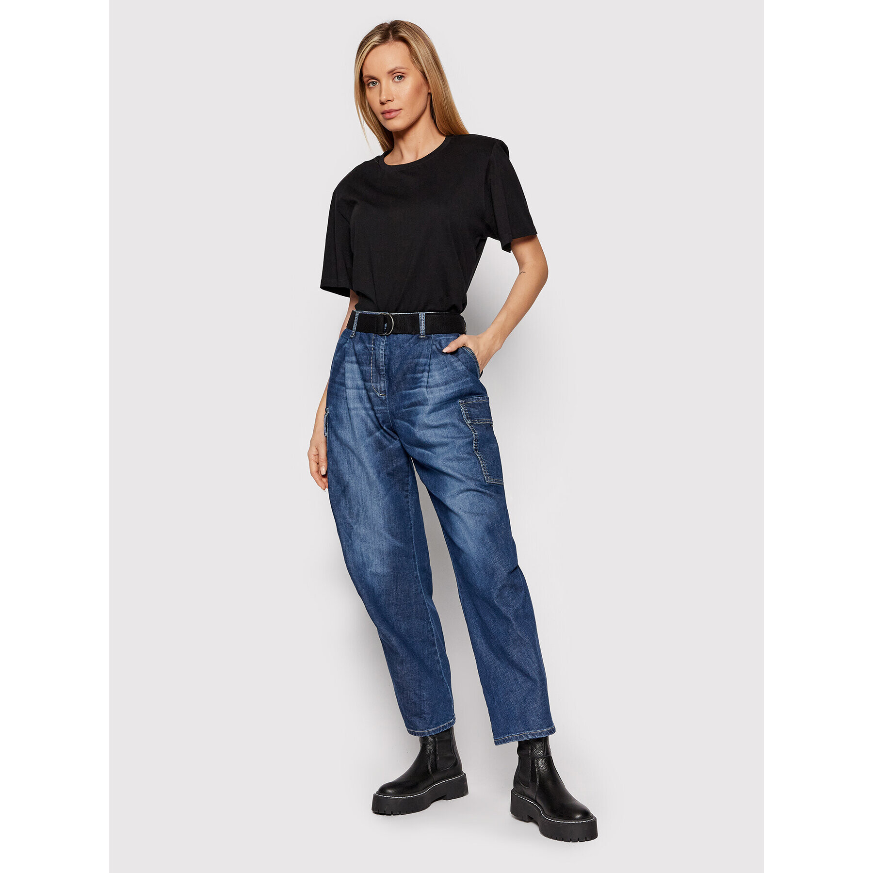 Please Дънки P0QKBQ2PUV Тъмносин Relaxed Fit - Pepit.bg
