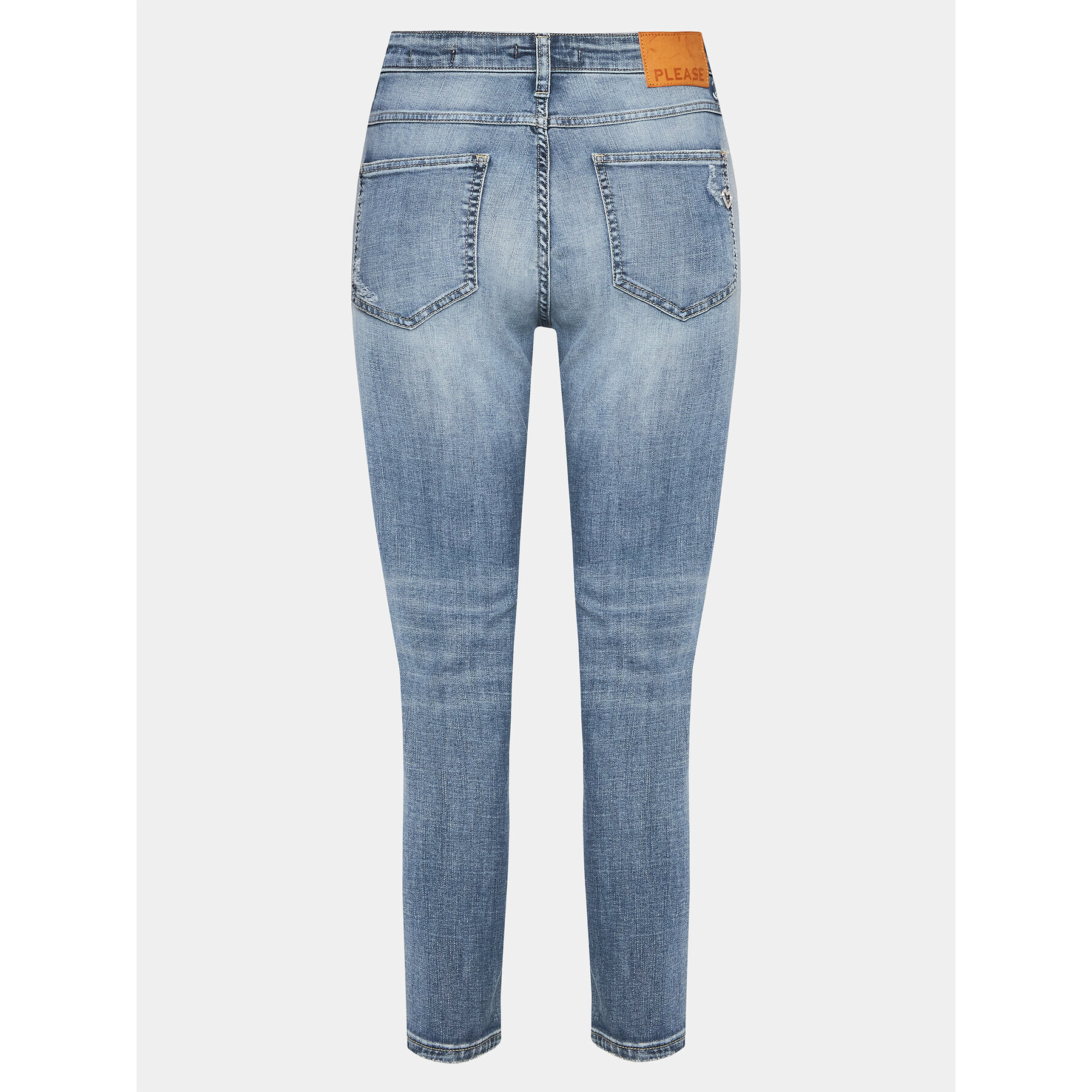 Please Дънки P66MBQ2WY8 Тъмносин Cropped Fit - Pepit.bg