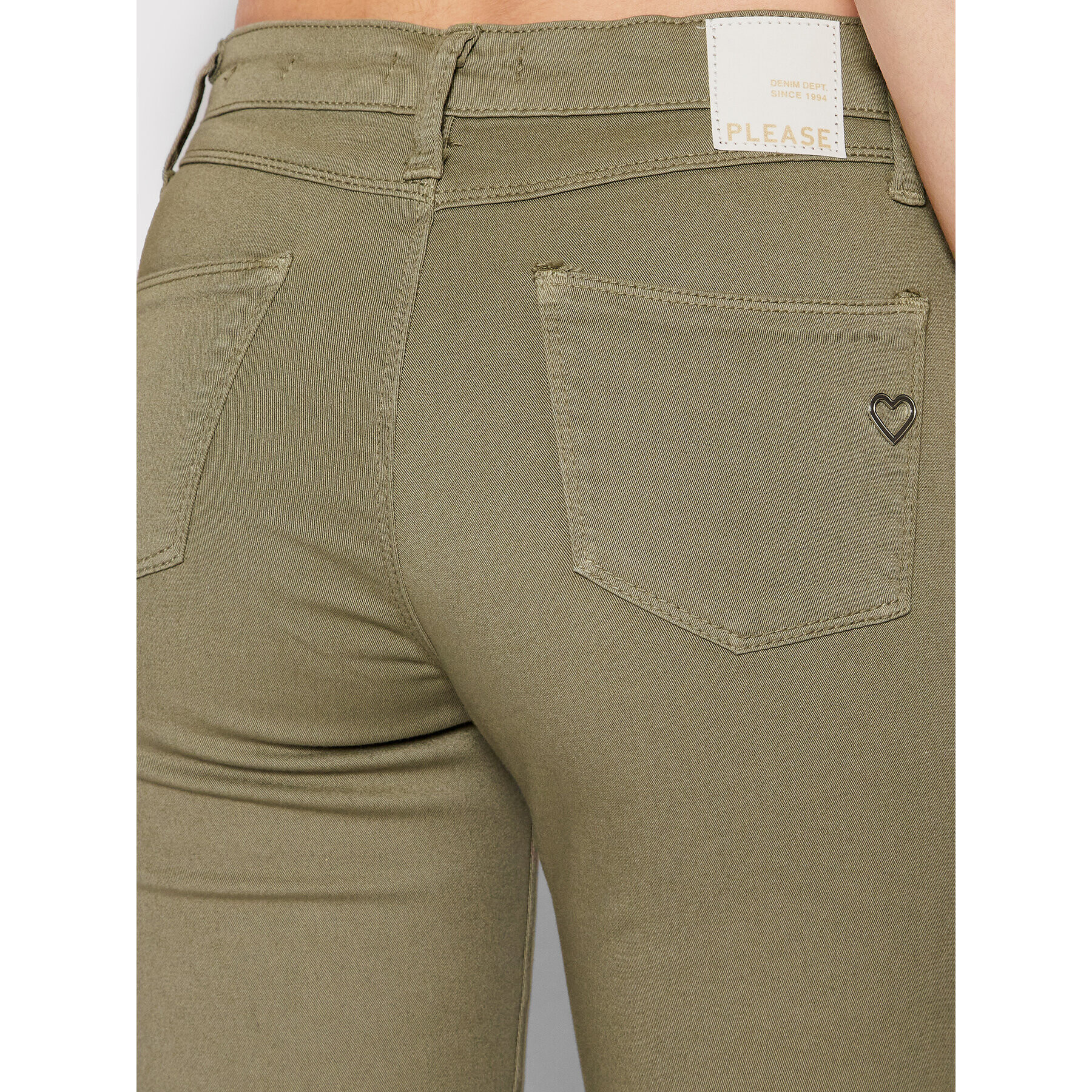 Please Дънки P78LEG5N3N Зелен Skinny Fit - Pepit.bg