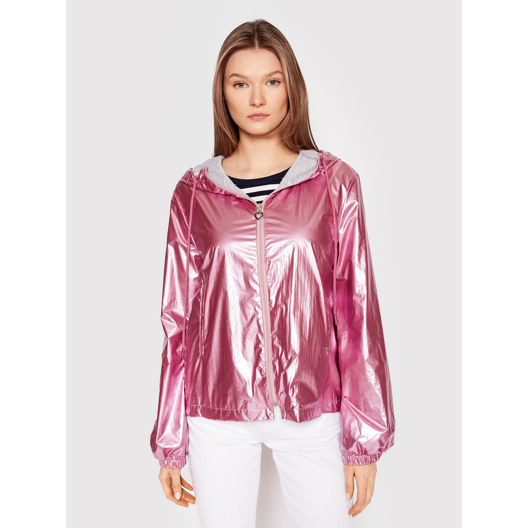 Please Преходно яке V0FQAO9000 Розов Relaxed Fit - Pepit.bg