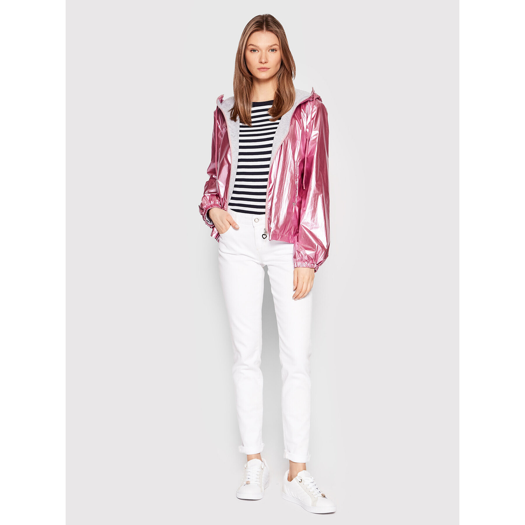 Please Преходно яке V0FQAO9000 Розов Relaxed Fit - Pepit.bg