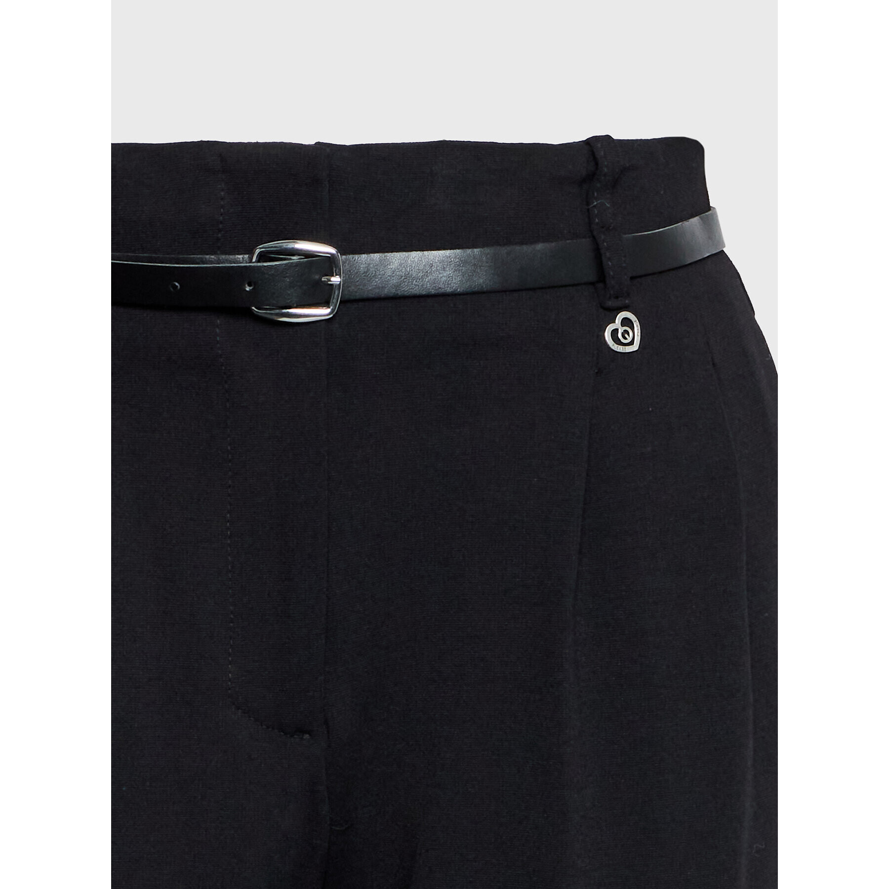 Please Текстилни панталони P493MVIOLA Черен Regular Fit - Pepit.bg