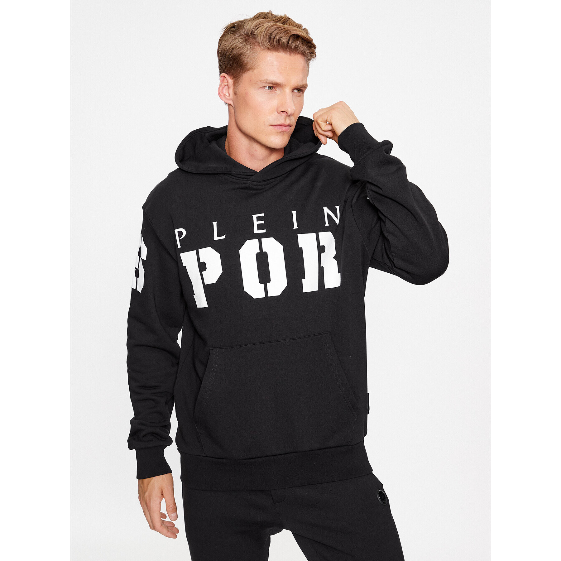 Plein Sport Суитшърт Hoodie Sweatshirt AACC MJB3102 SJO001N Черен Regular Fit - Pepit.bg