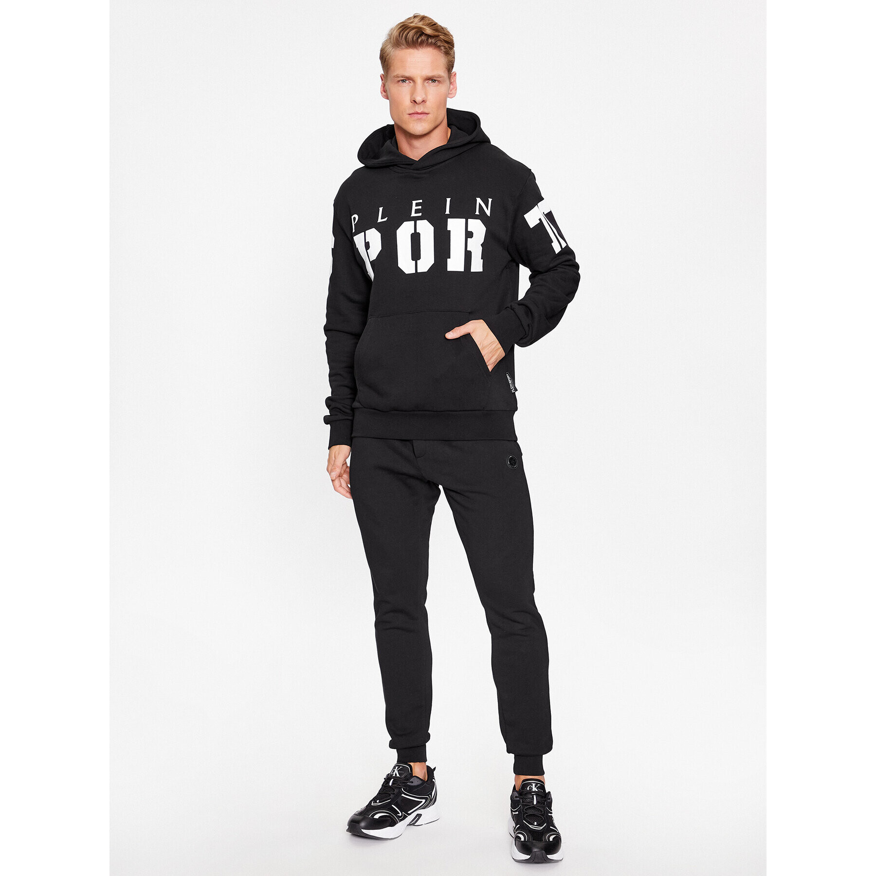 Plein Sport Суитшърт Hoodie Sweatshirt AACC MJB3102 SJO001N Черен Regular Fit - Pepit.bg