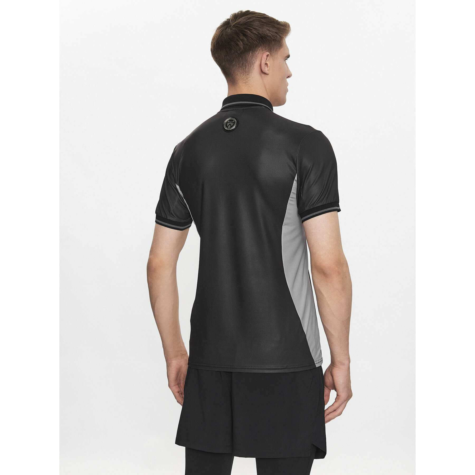 Plein Sport Тениска с яка и копчета PACC MTK6338 STE003N Черен Regular Fit - Pepit.bg