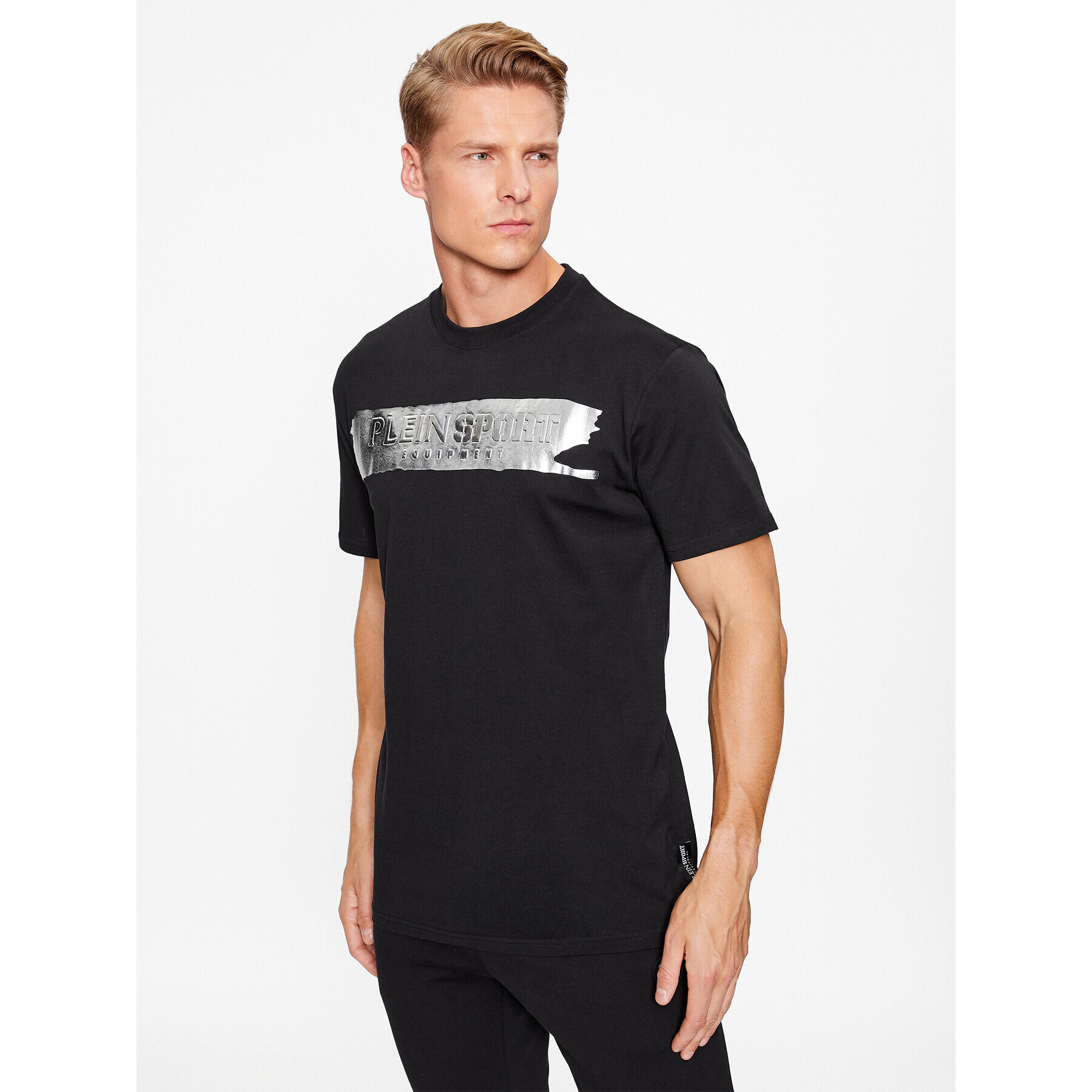 Plein Sport Тишърт Round Neck Ss AACC MTK6543 SJY001N Черен Regular Fit - Pepit.bg