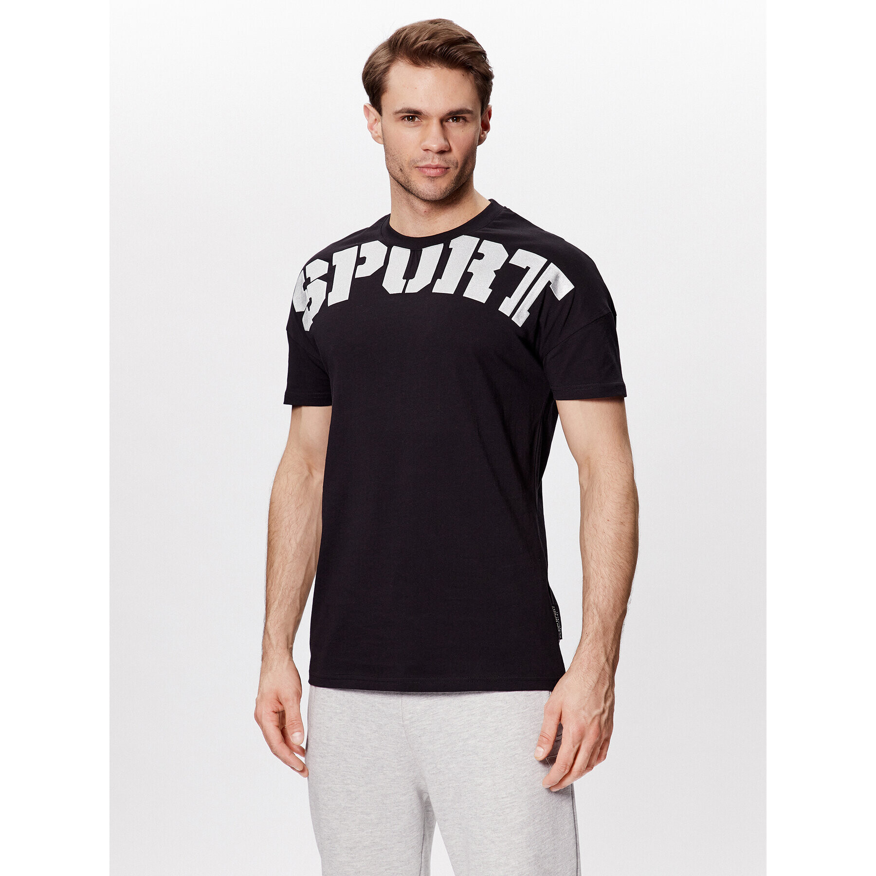 Plein Sport Тишърт SACC MTK6031 SJY001N Черен Regular Fit - Pepit.bg