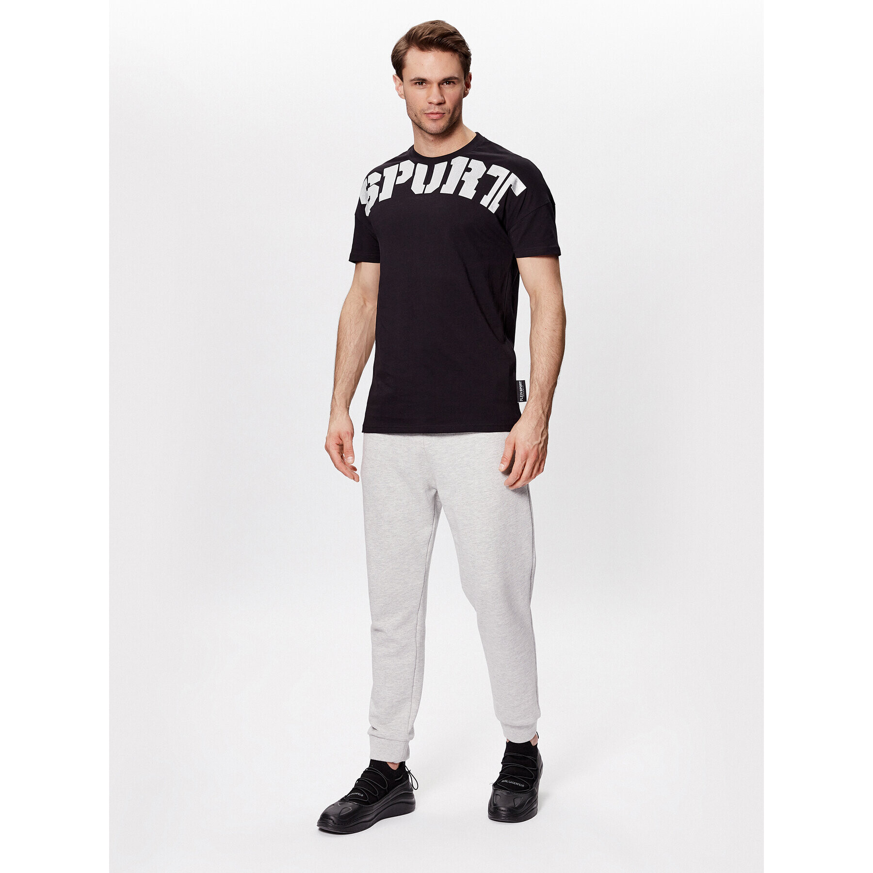 Plein Sport Тишърт SACC MTK6031 SJY001N Черен Regular Fit - Pepit.bg