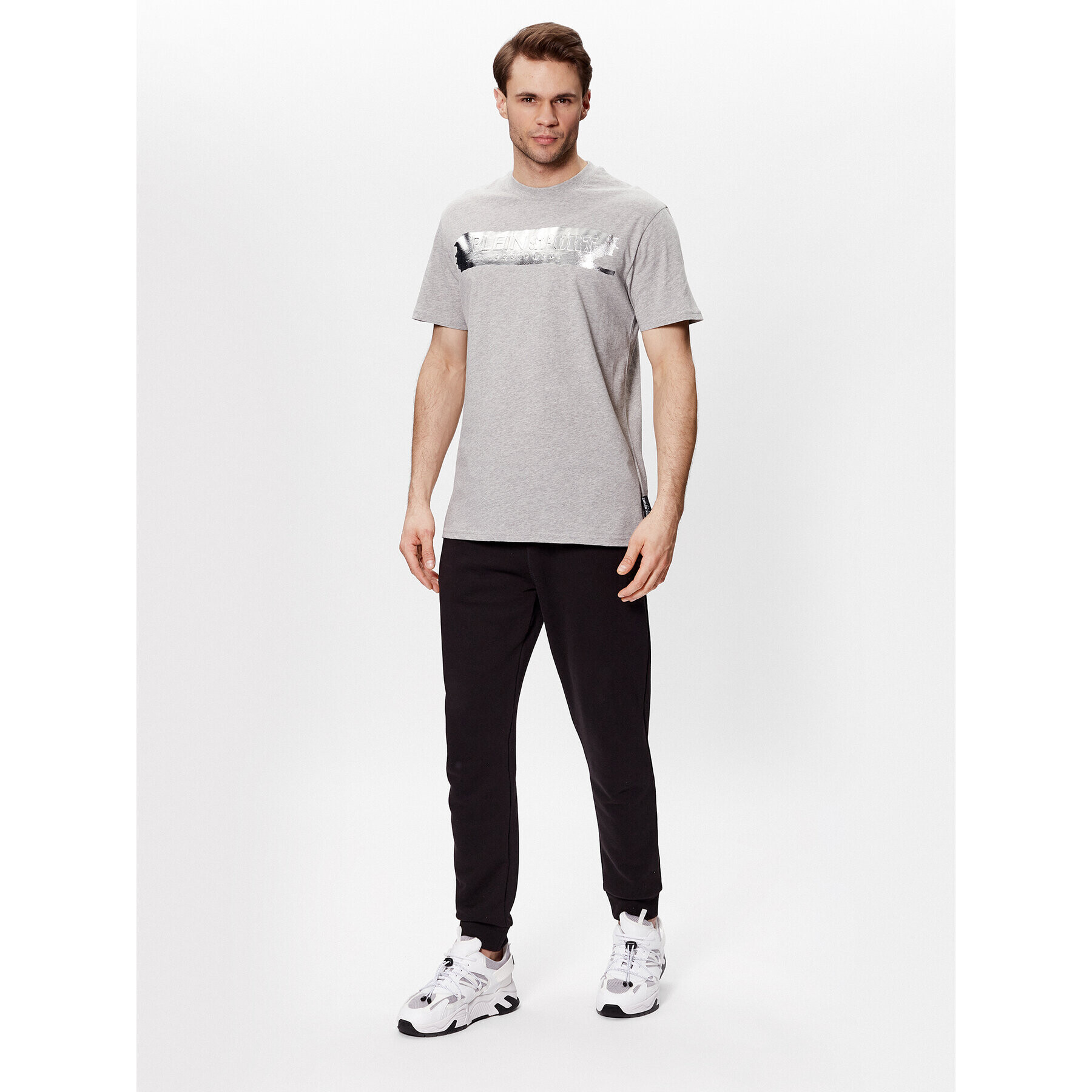 Plein Sport Тишърт SACC MTK6036 SJY001N Сив Regular Fit - Pepit.bg