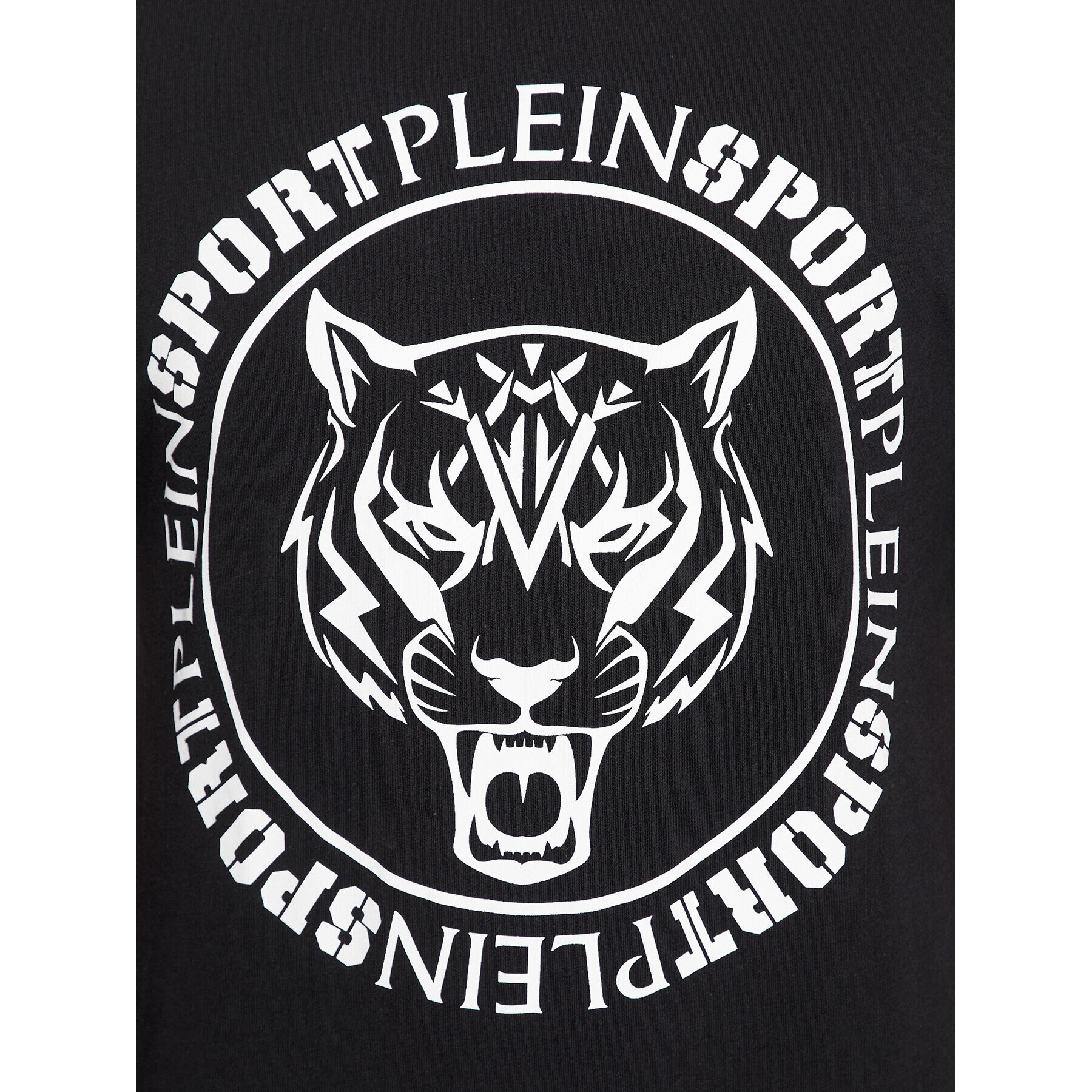 Plein Sport Тишърт T-Shirt Round Neck Ss Tiger AACC MTK6550 SJY001N Черен Regular Fit - Pepit.bg