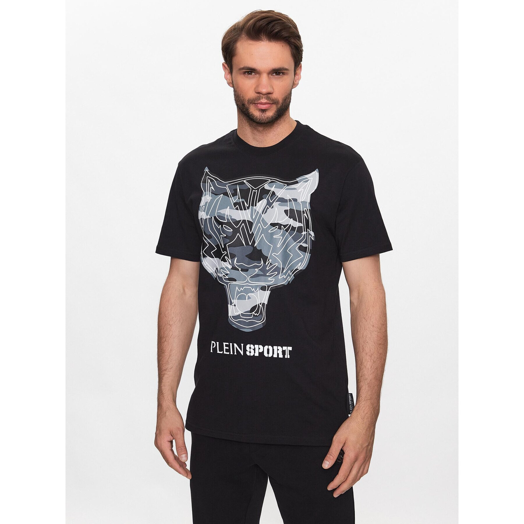 Plein Sport Тишърт Tiger PACC MTK6328 SJY001N Черен Regular Fit - Pepit.bg