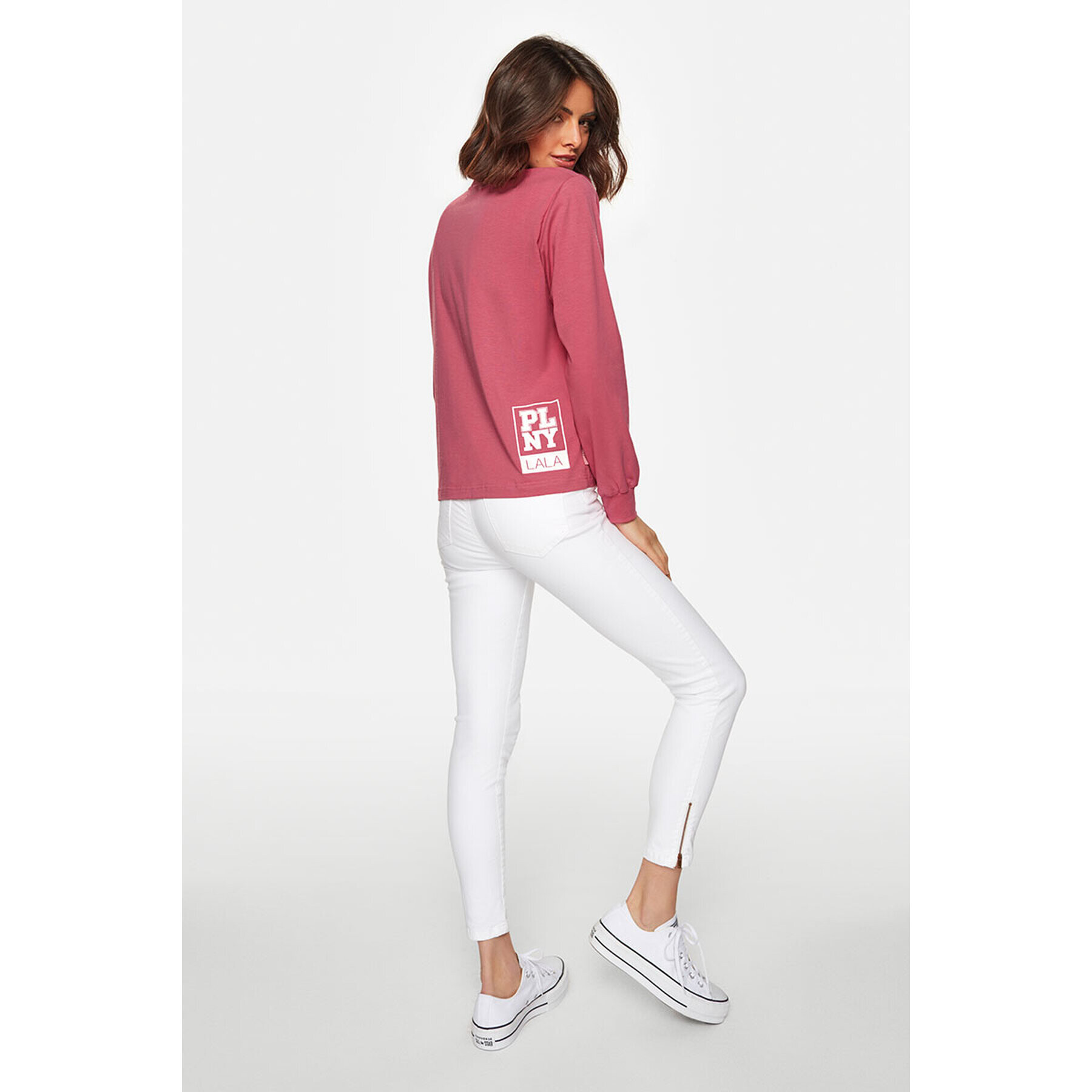 PLNY LALA Блуза Giveashit 25 Розов Boyfriend - Pepit.bg